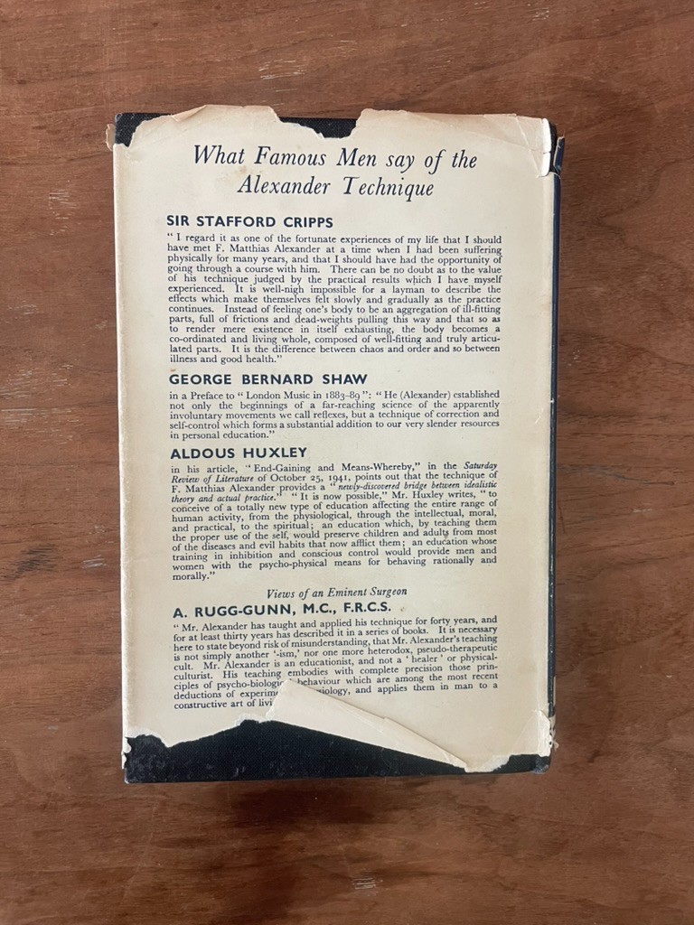 4th Edition Man’s Supreme Inheritance by F.M. Alexander