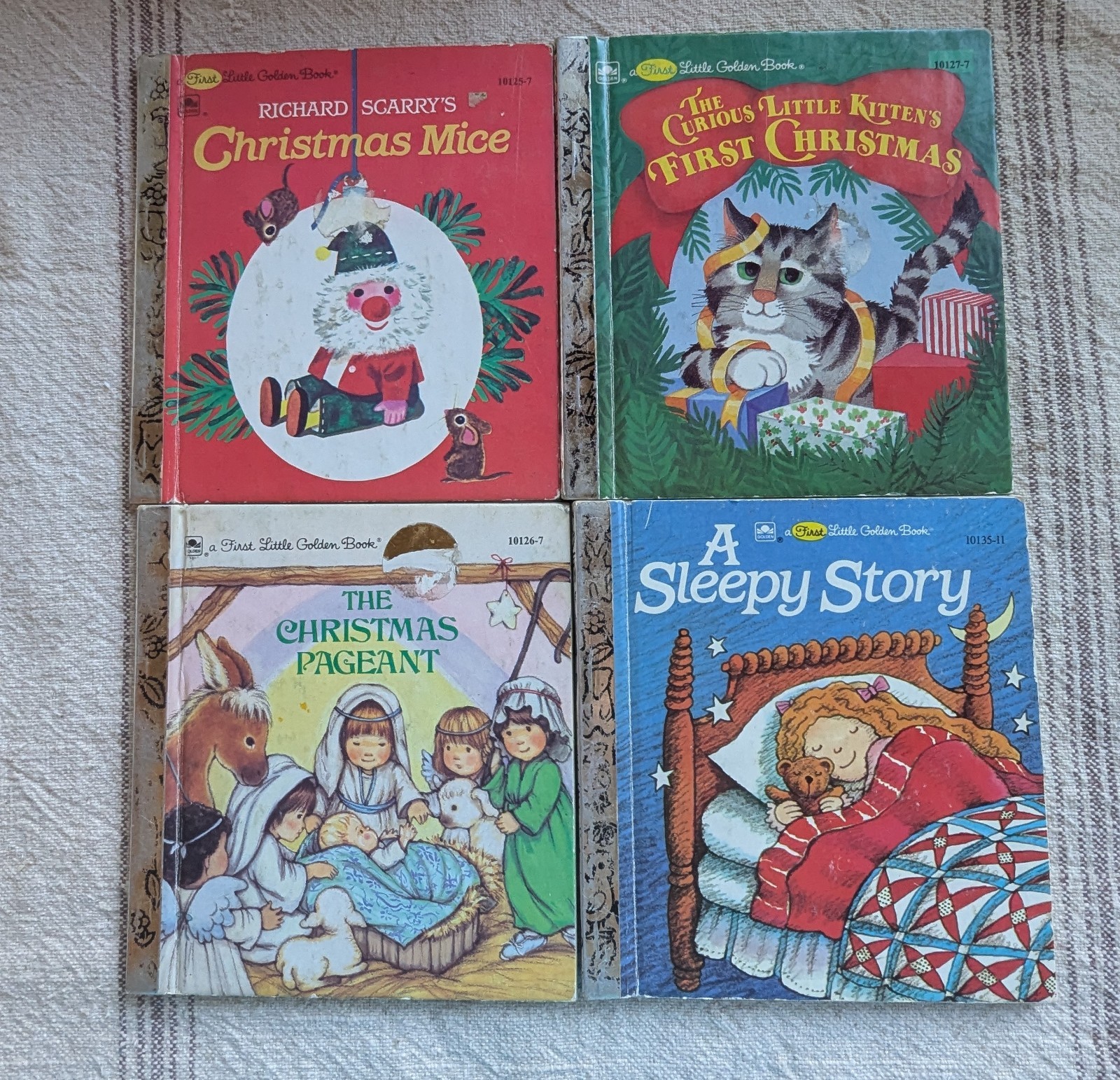 Vintage First Little Golden Books Set of 12 Books For Girls And Boys