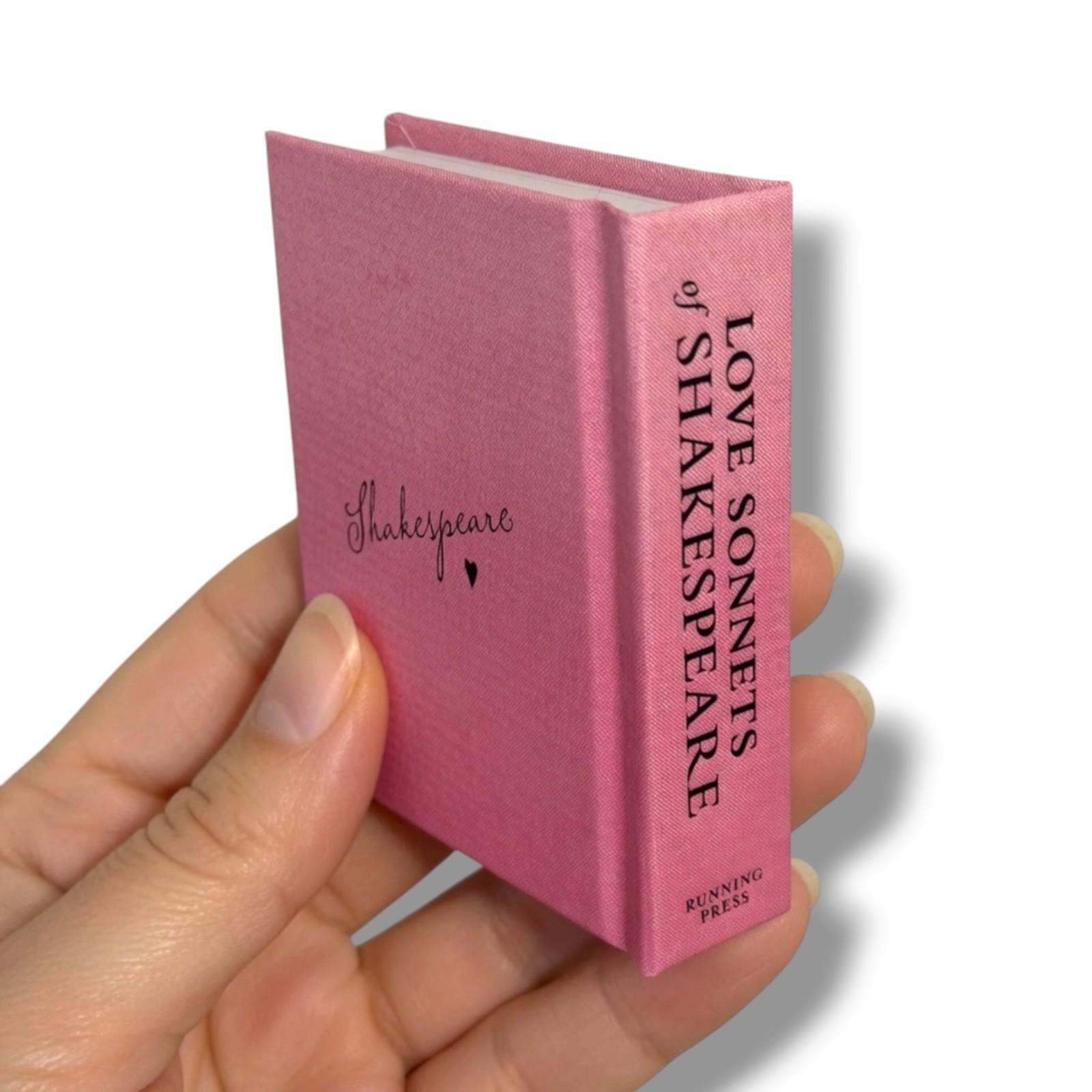Love Sonnets of Shakespeare mini book 3.25″ H hardcover 175 pages light rose new