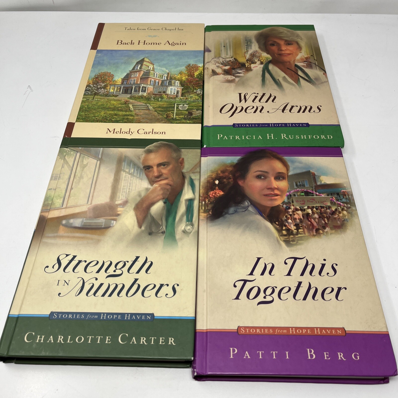 Lot Of 4 Guideposts – Stories from Hope Haven hardcover books, plus back hme agn