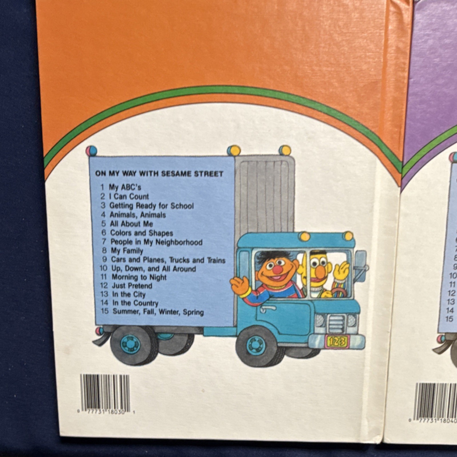 On My Way with Sesame Street Hardcover Lot (4 Books) Vol 3,4,8,9 Illustrated