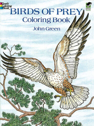 Birds of Prey Coloring Book – Paperback By John Green – GOOD