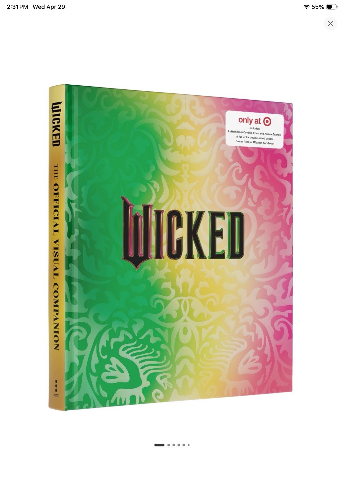 WICKED: THE OFFICIAL VISUAL COMPANION (Hardcover) Target Exclusive
