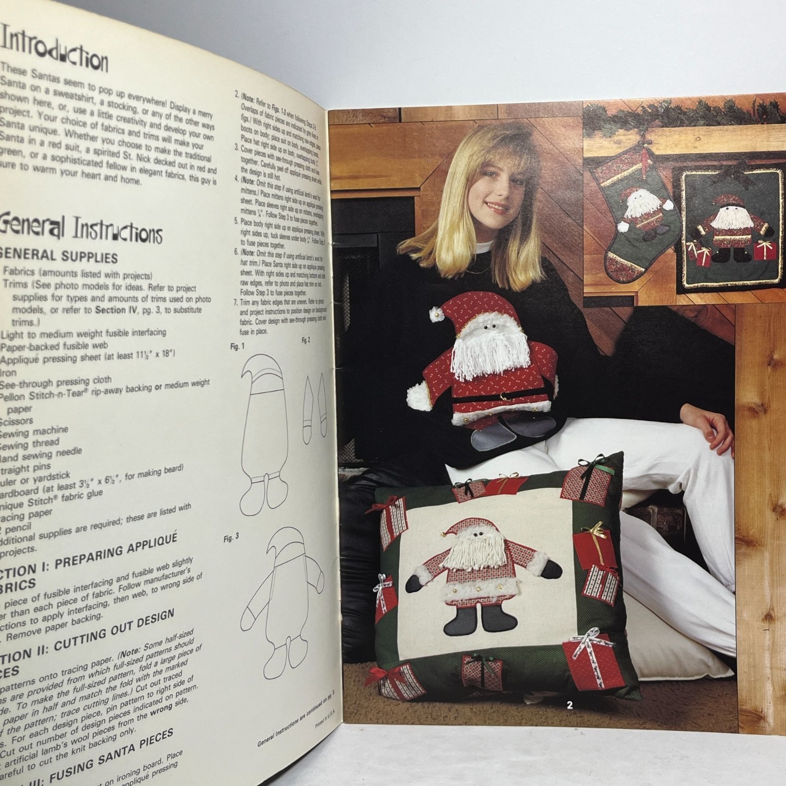 Appliqué Santas Galore Craft Pattern Book By Jean Wells Leisure Arts