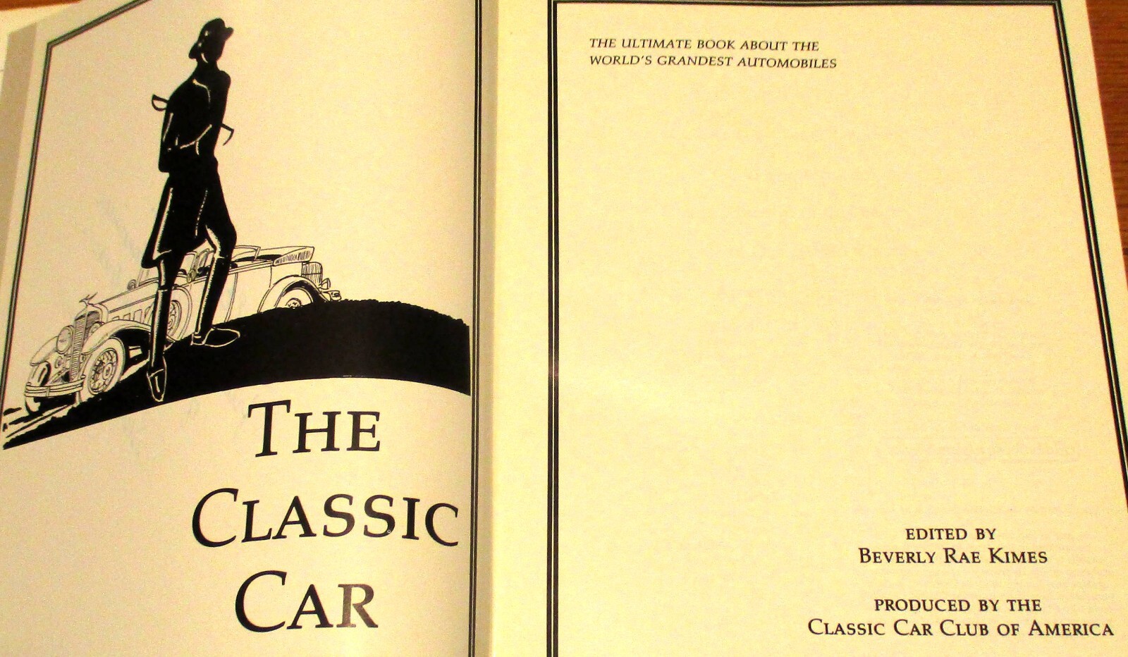 1990 The Classic Car by Beverly Rae Kimes SIGNED Hardcover Book D/J 752 Pages