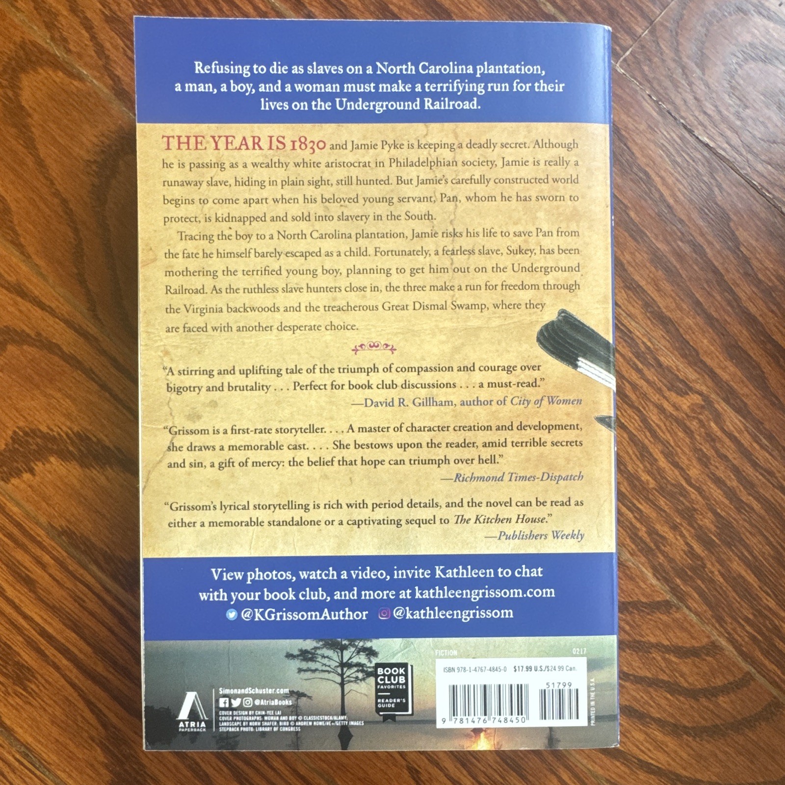 Kathleen Grissom Glory over Everything TPB 2017 The Kitchen House Simon&Sch