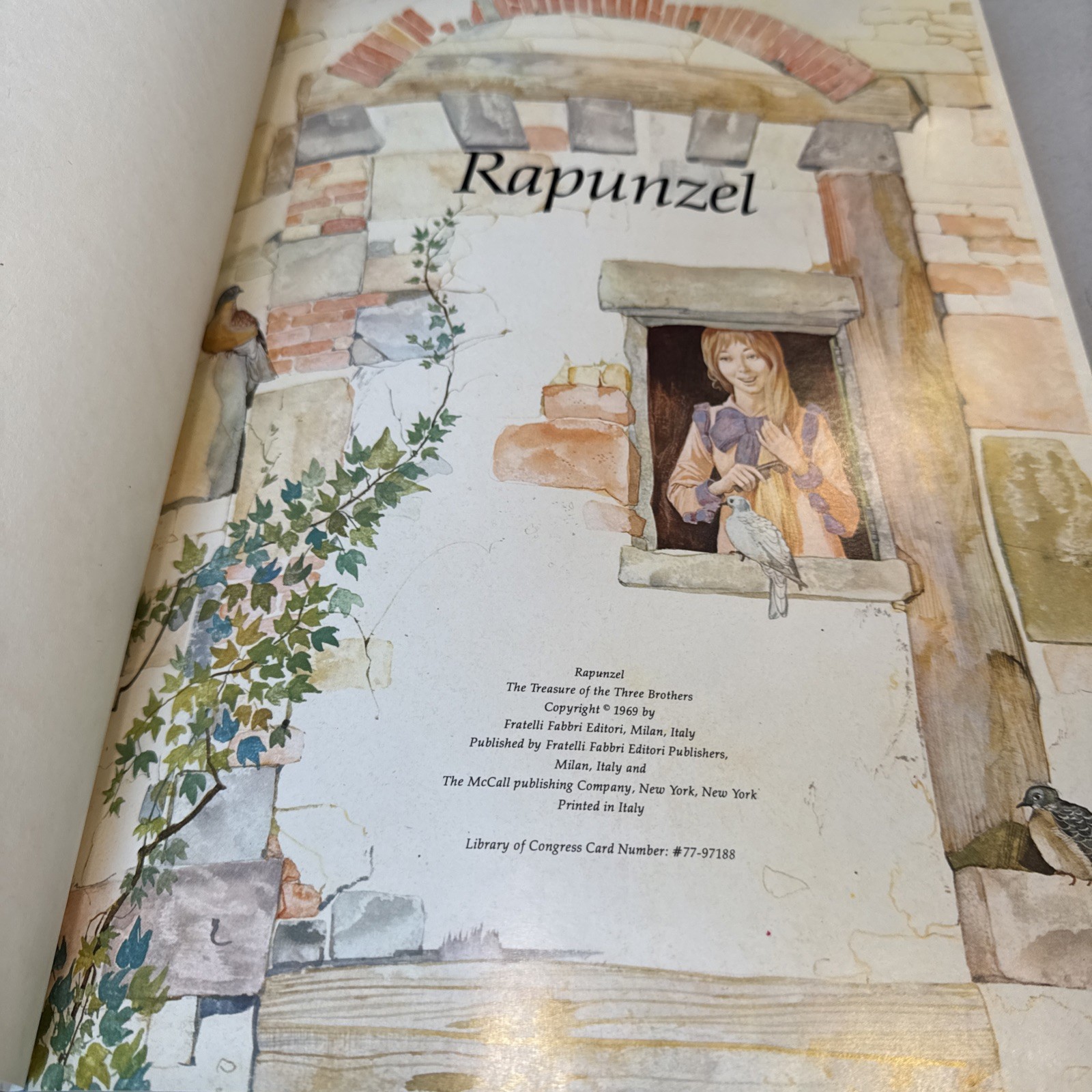 Vintage 1969 Storytime Treasury RAPUNZEL / THE TREASURE OF THE THREE BROTHERS