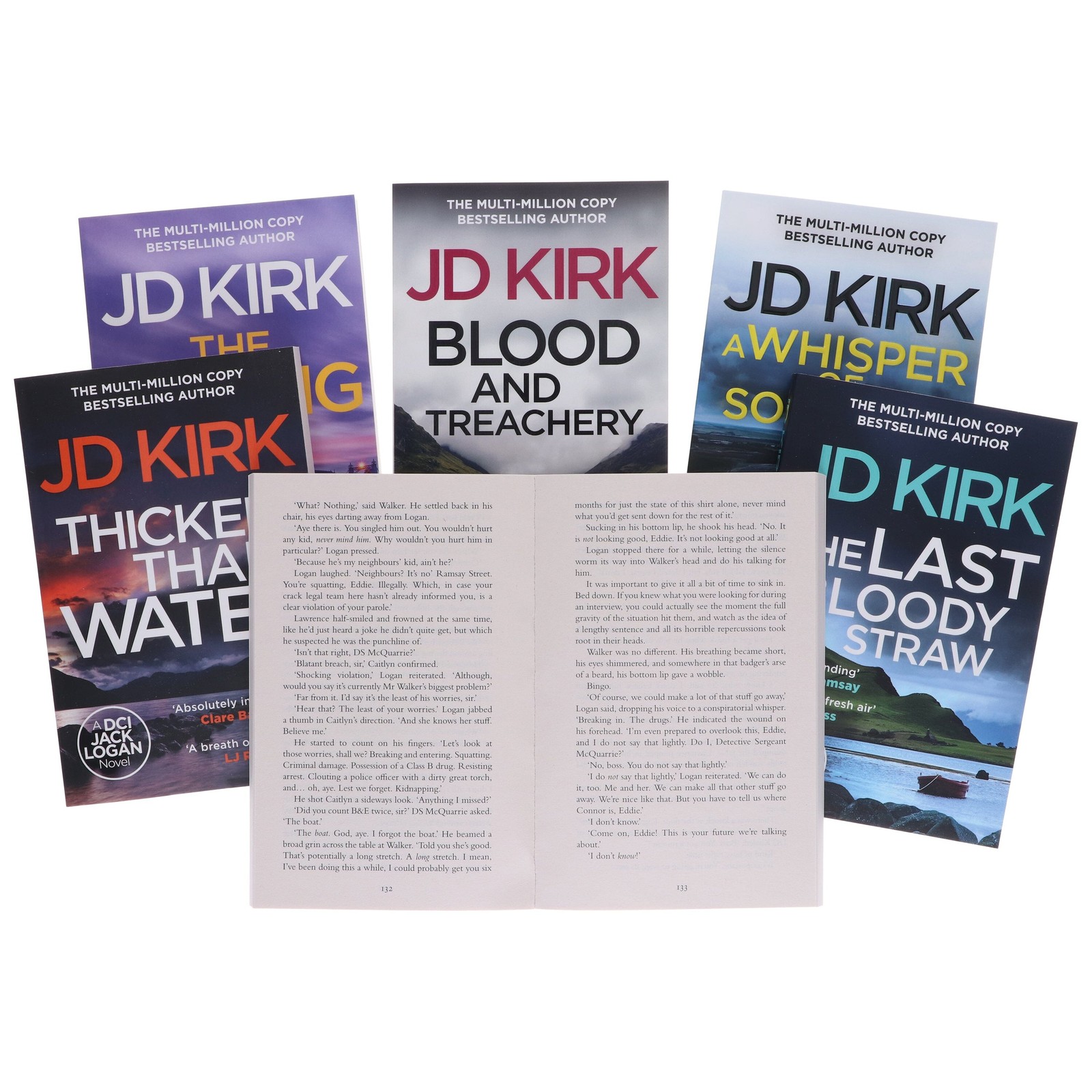 DCI Logan Crime Thrillers Series by JD Kirk 6 Books (Book 1-6) – PB