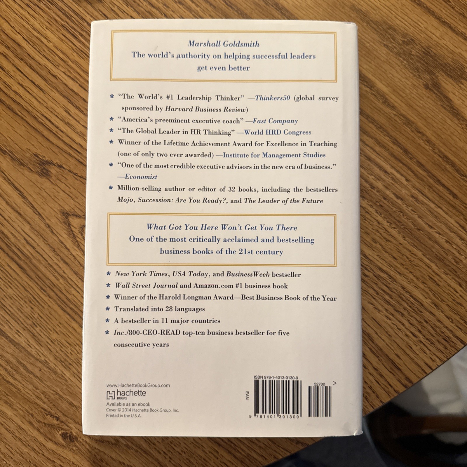 What Got You Here Won’t Get You There by Marshall Goldsmith W/Mark Reiter Great!