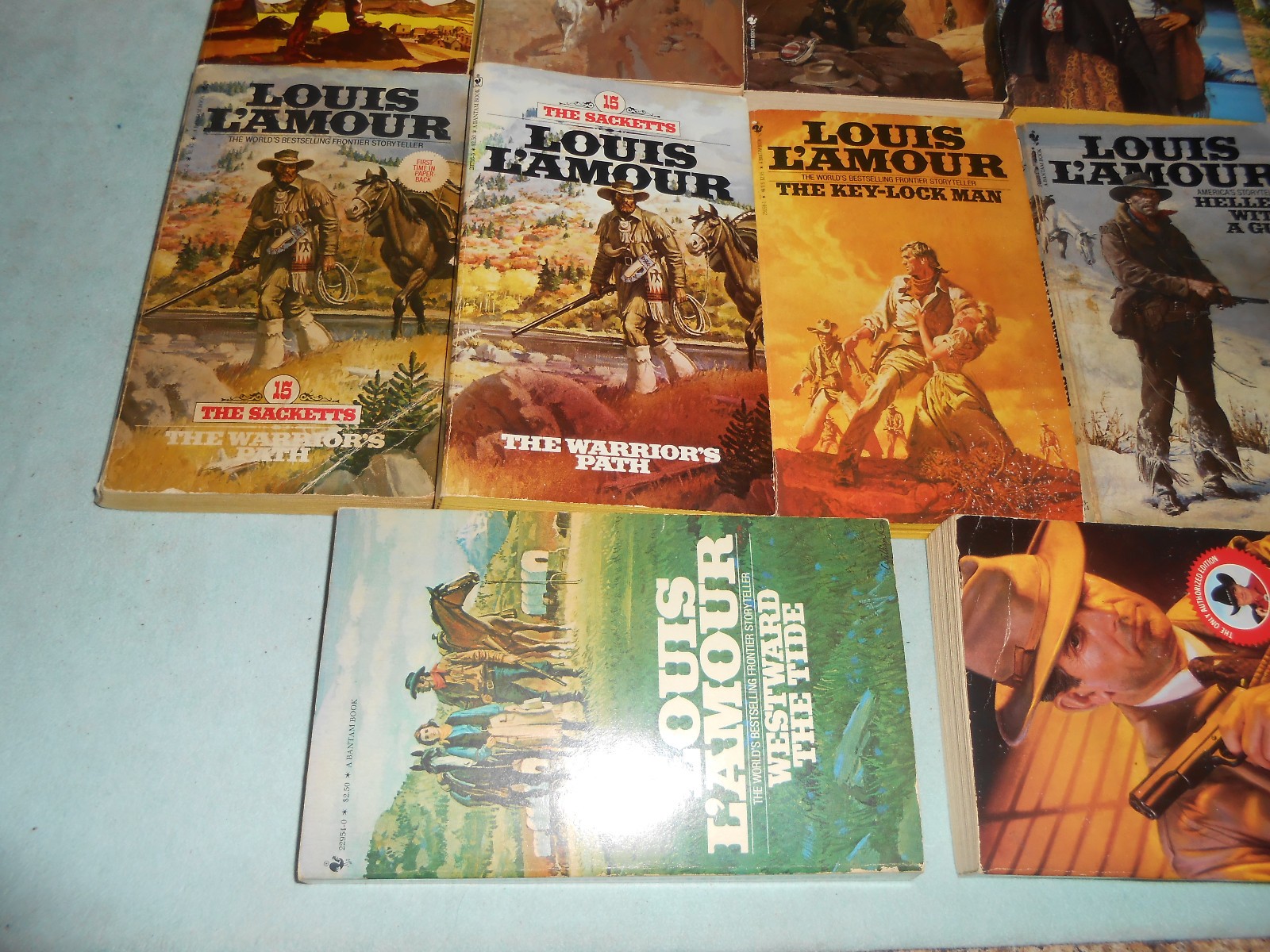 Louis Lamour Western Action Adventure Lot of 17 Paperback books 1971-1990