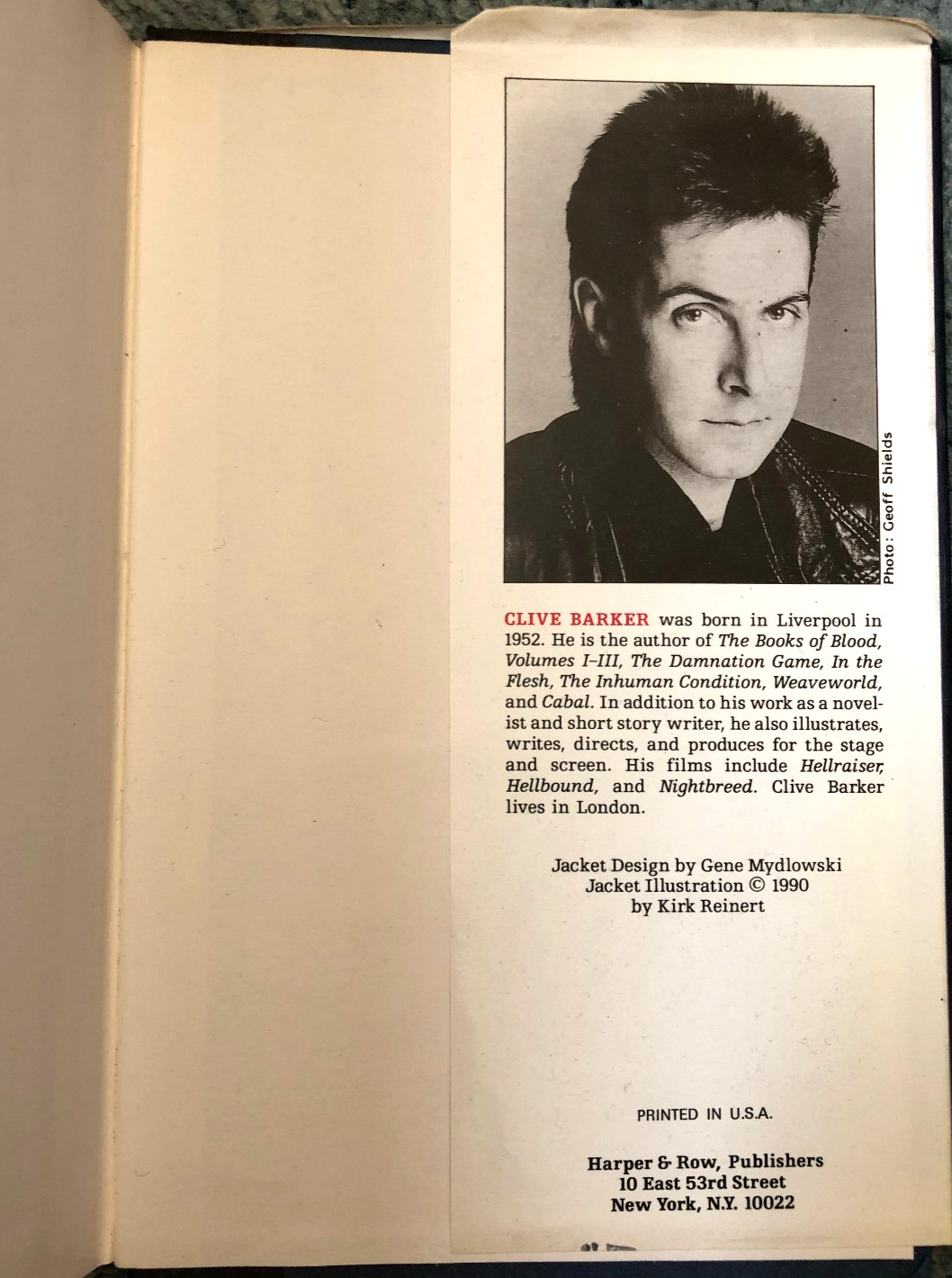 Clive Barker books, The Great and Secet Show & Cabal (2nd printing), hardcovers