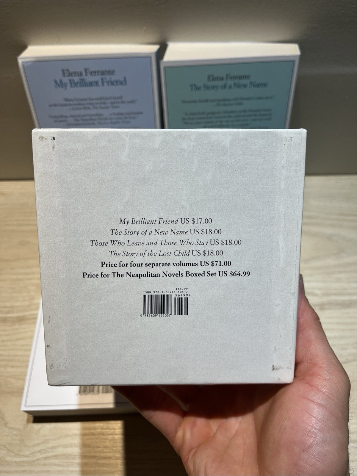 The Neapolitan Novels box set by Elena Ferrante(Europa Editions,trade paperback)