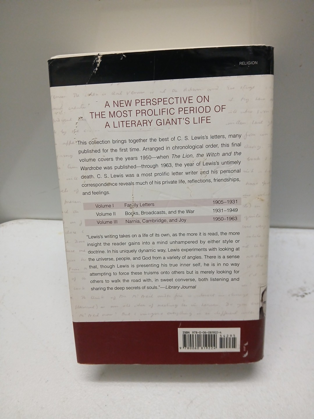 THE COLLECTED LETTERS OF C.S. LEWIS, VOLUME 3: NARNIA, CAMBRIDGE, AN… C. S. Le