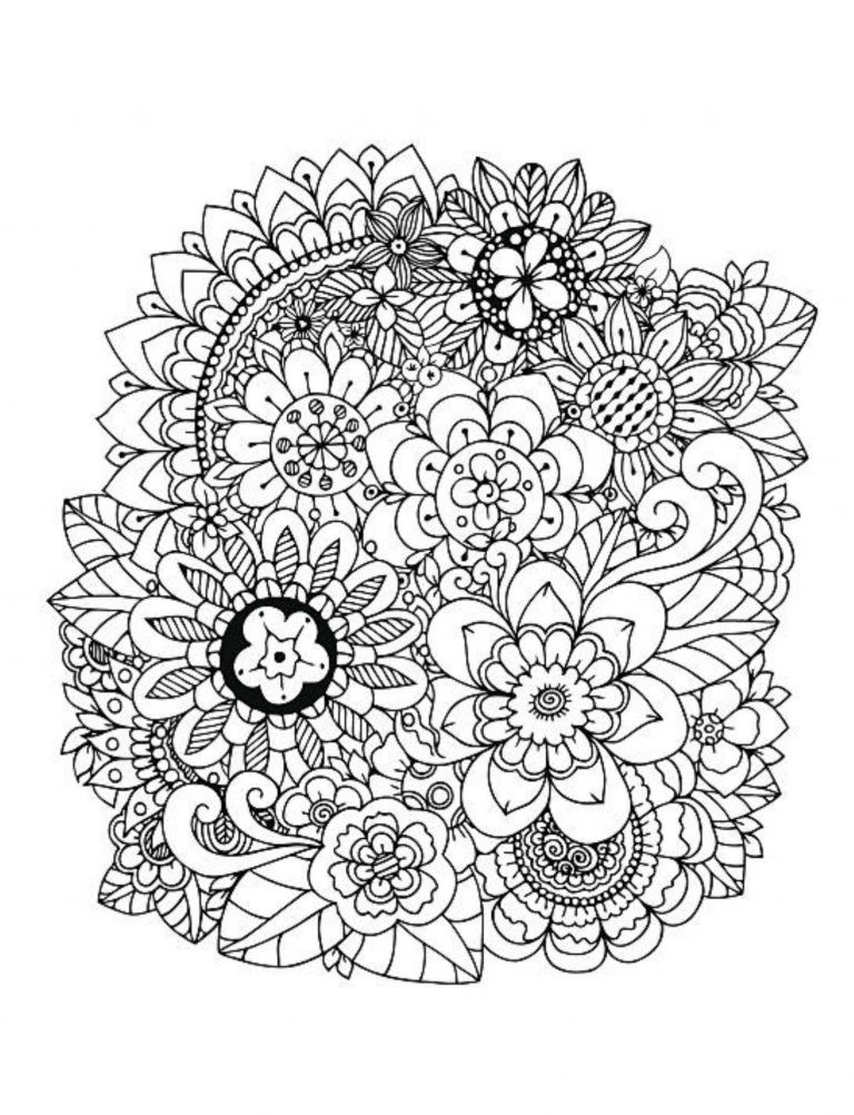 Flowers Best Coloring Book for Adults Teens 108 Pages 8.5 x 11 for All Ages