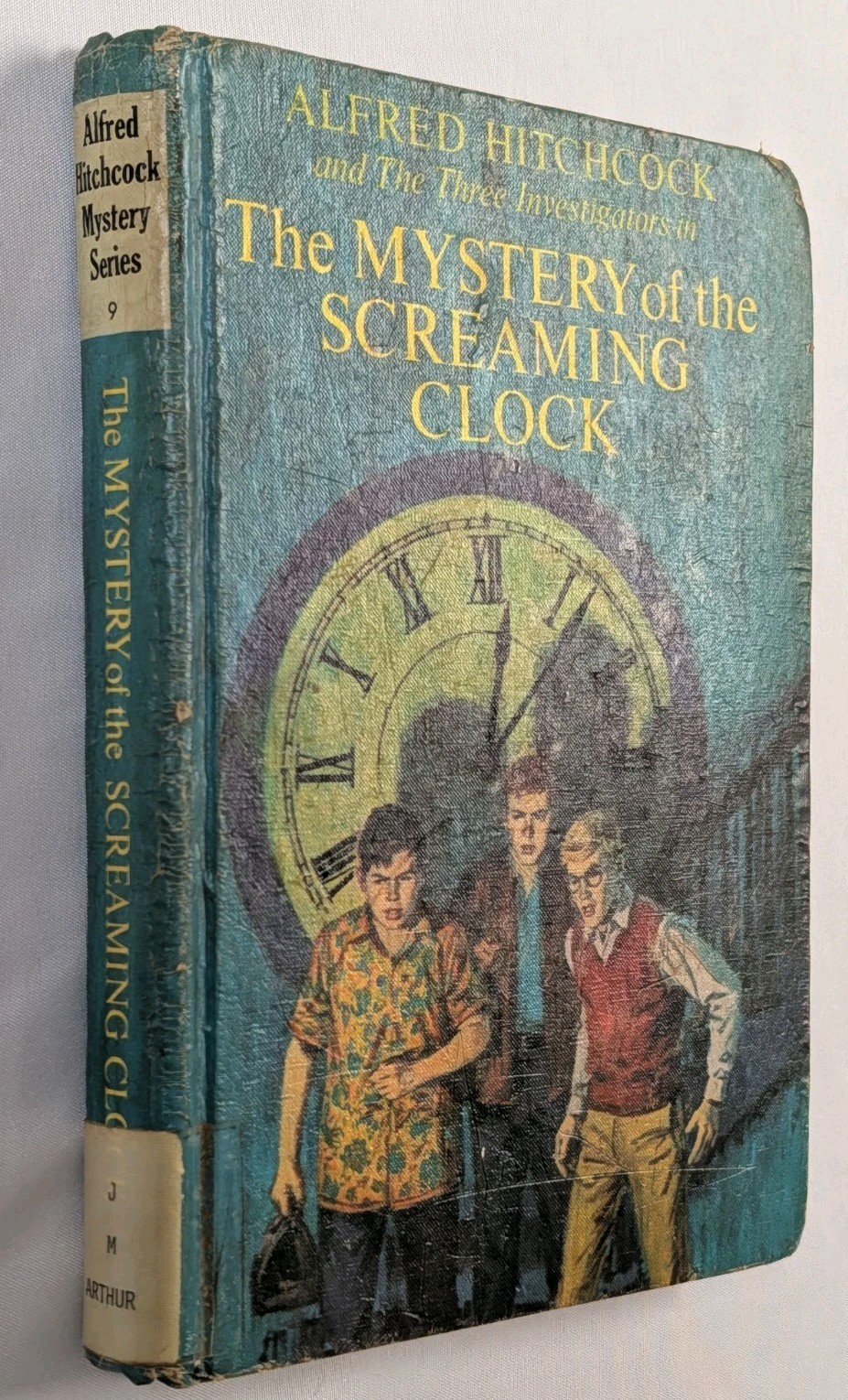 1968 Three Investigators #9 Mystery Screaming Clock Hitchcock Ex-Library HC