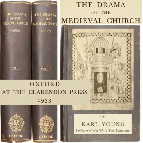 MEDIEVAL CHURCH Plays 1933 First Edition DRAMA Yale Liturgy Nativity Complete 2v