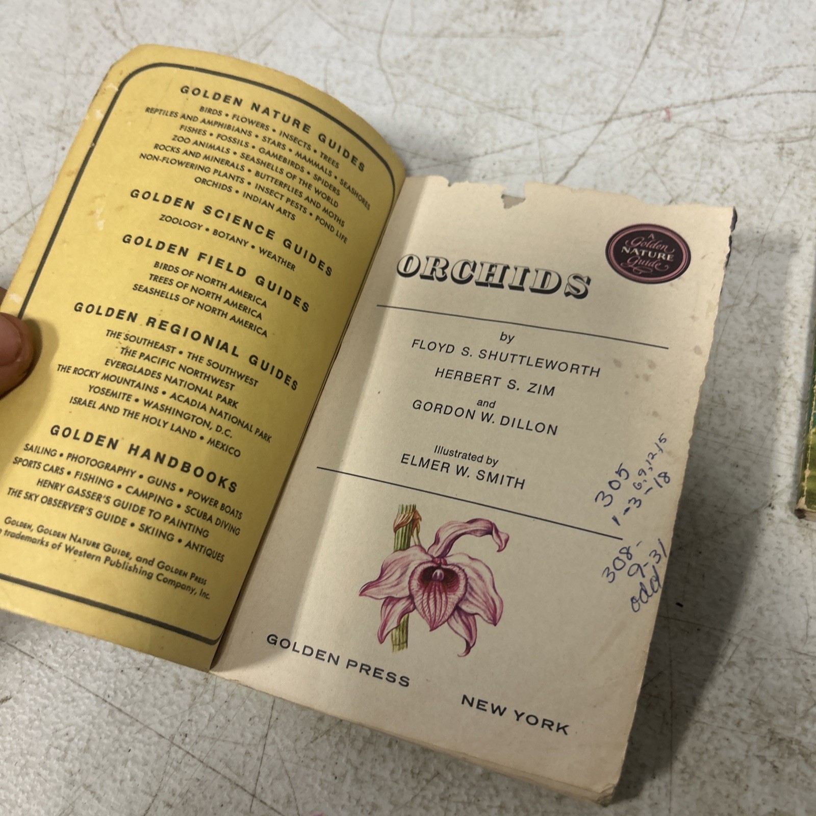A Golden Nature Guide Lot Of 2 Books Flowers And Orchids