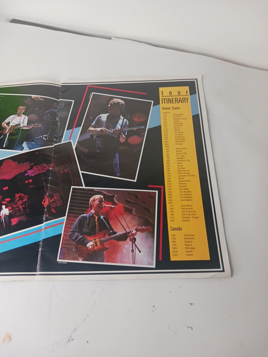 Men At Work Tour Program 1983