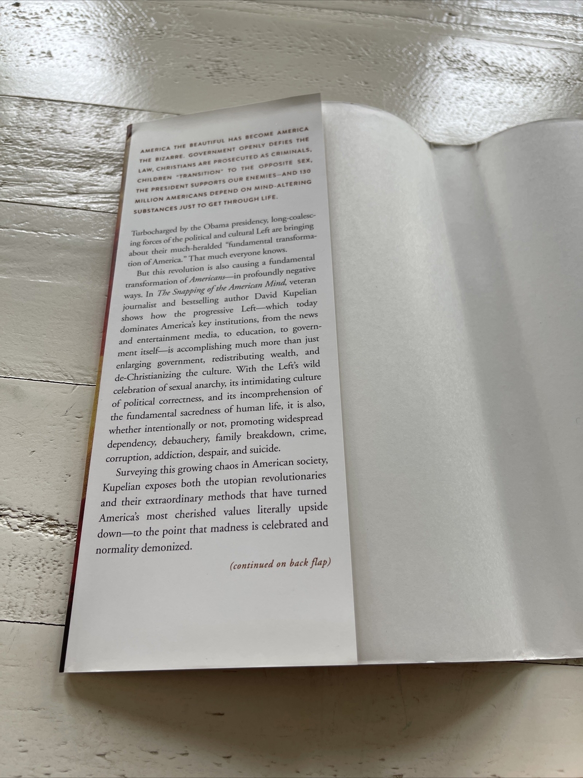 The Snapping of the American Mind HC Signed David Kupelian WND Books 2015