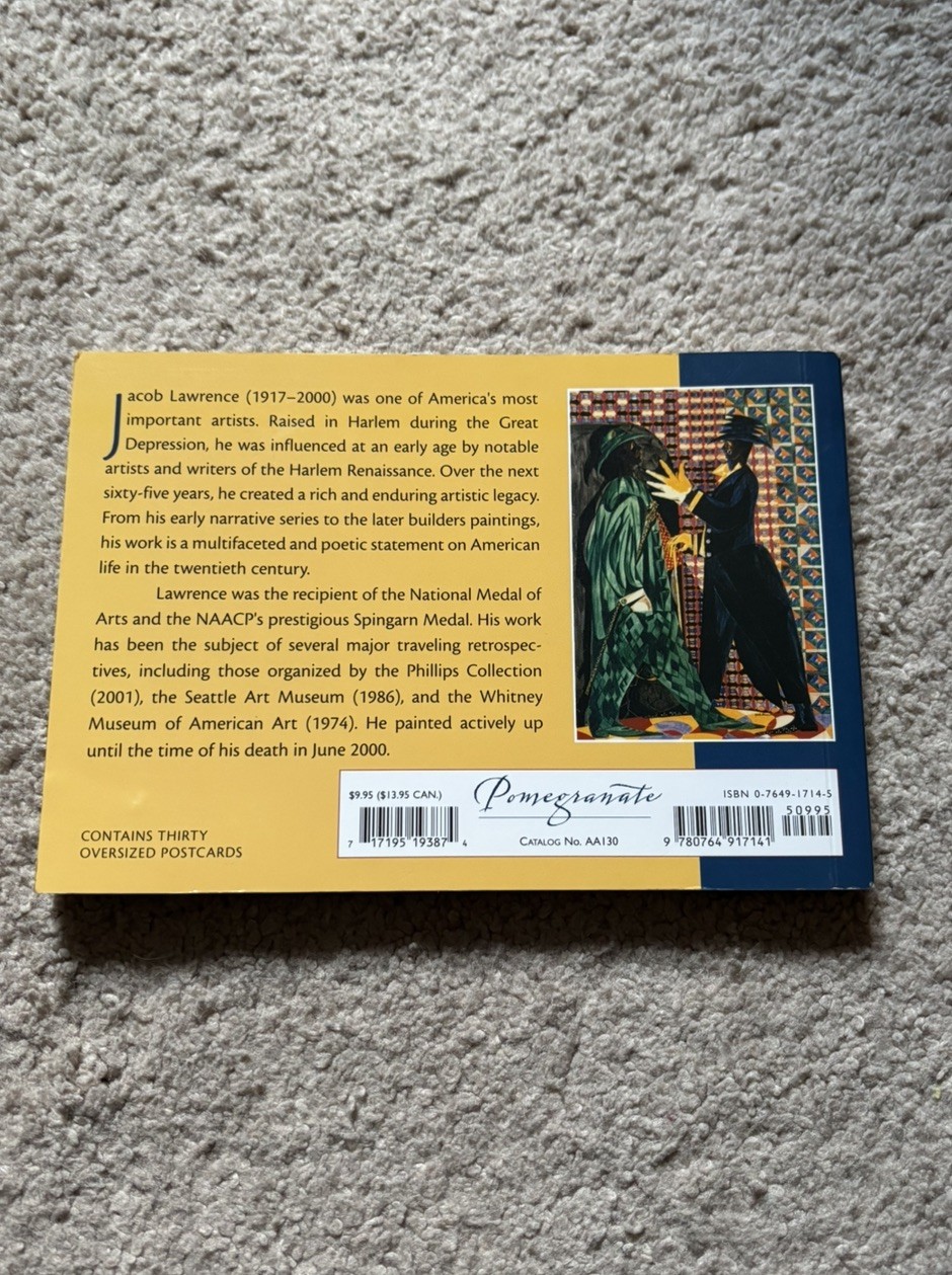 Jacob Lawrence A Book of Postcards New Unused Collection