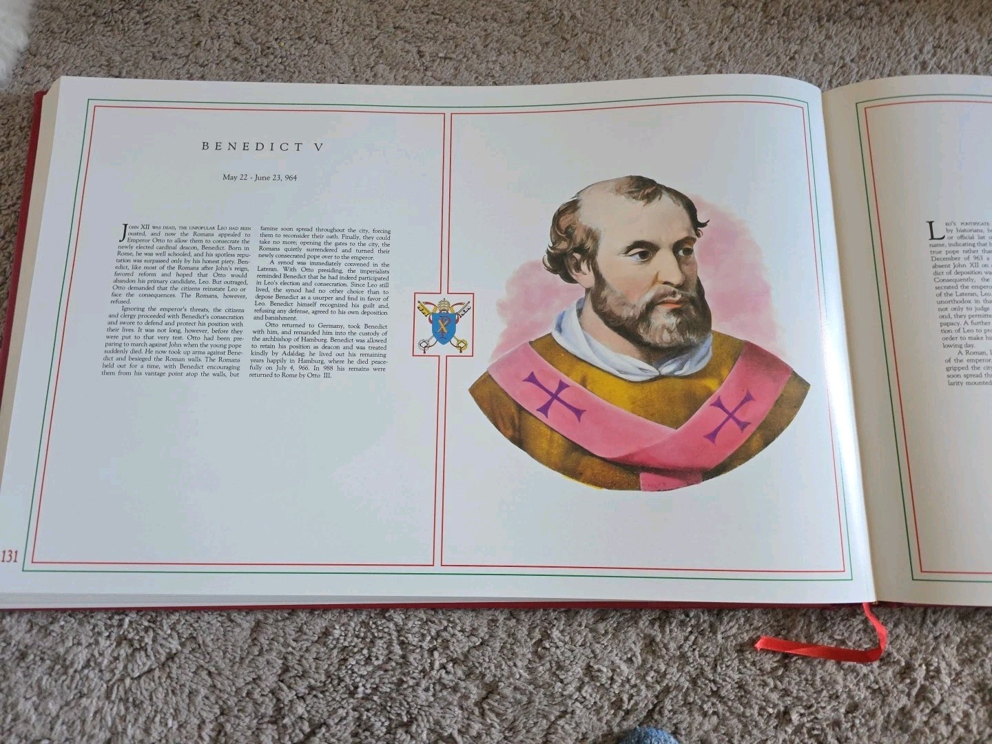 The Popes Book Papal History Catholic St. Peter to John Paul II 1st Edition 1990