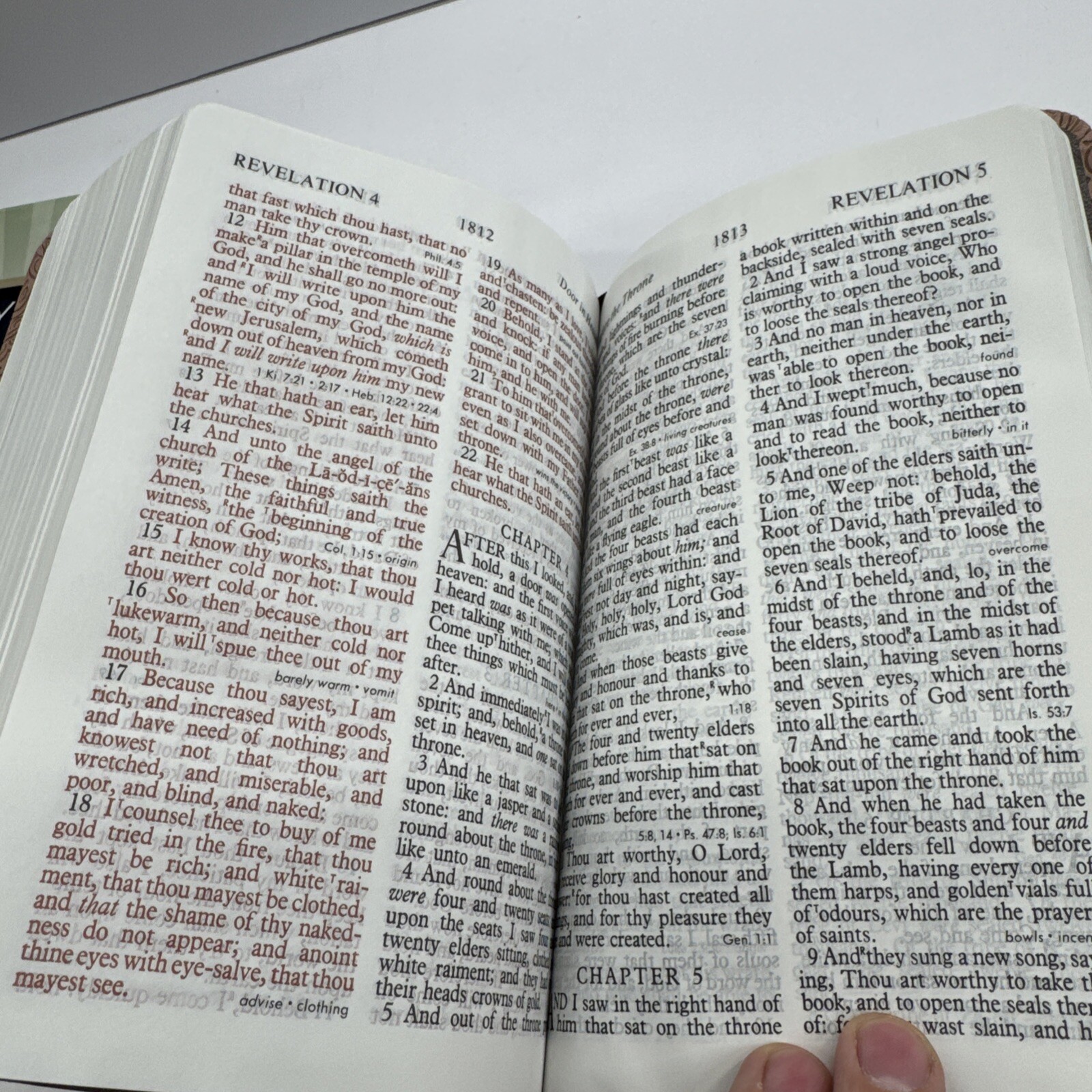 Thomas Nelson Bible KJV GP Reference 0543A Red Letter Self Pronouncing 2 Tone