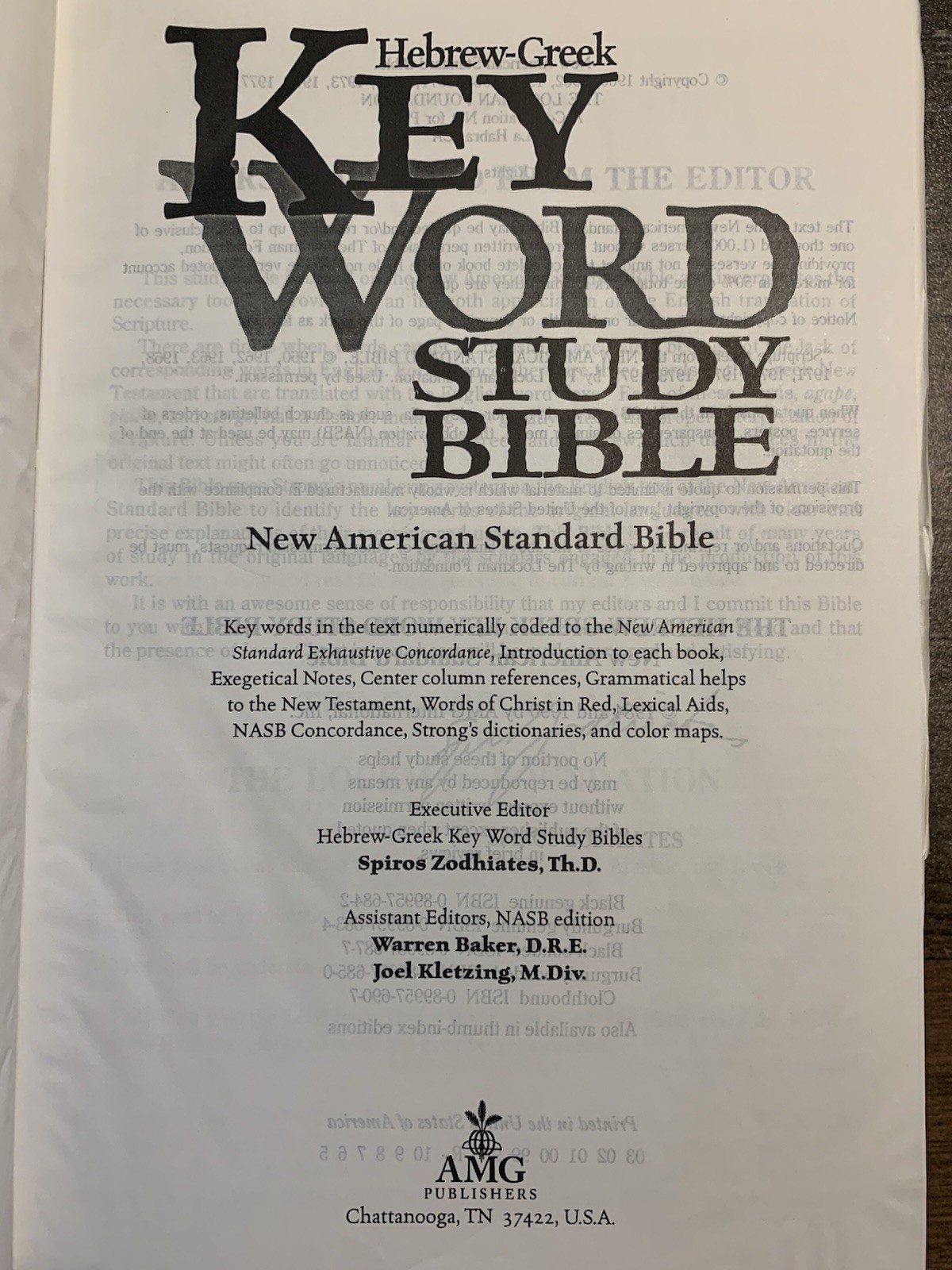 NASB Hebrew-Greek Key Word Study Bible Red Hardback