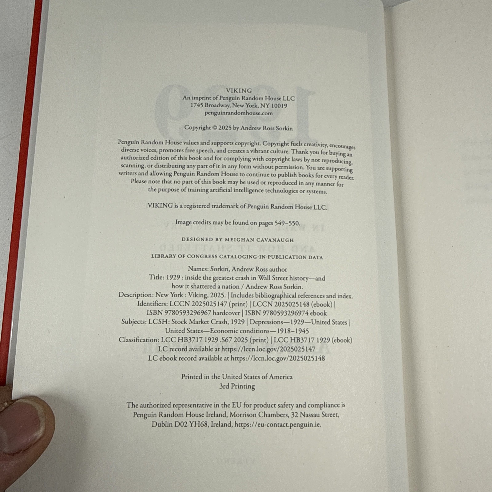 1929 Inside the Greatest Crash Andrew Ross Sorkin Hardcover DJ
