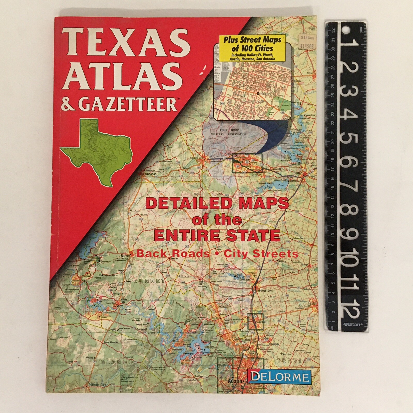 Texas Atlas & Gazetteer DeLorme 1995 – 168 Pages – First Edition Second Printing