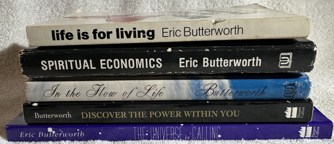Lot of 5 Eric Butterworth Vintage Books Read Description