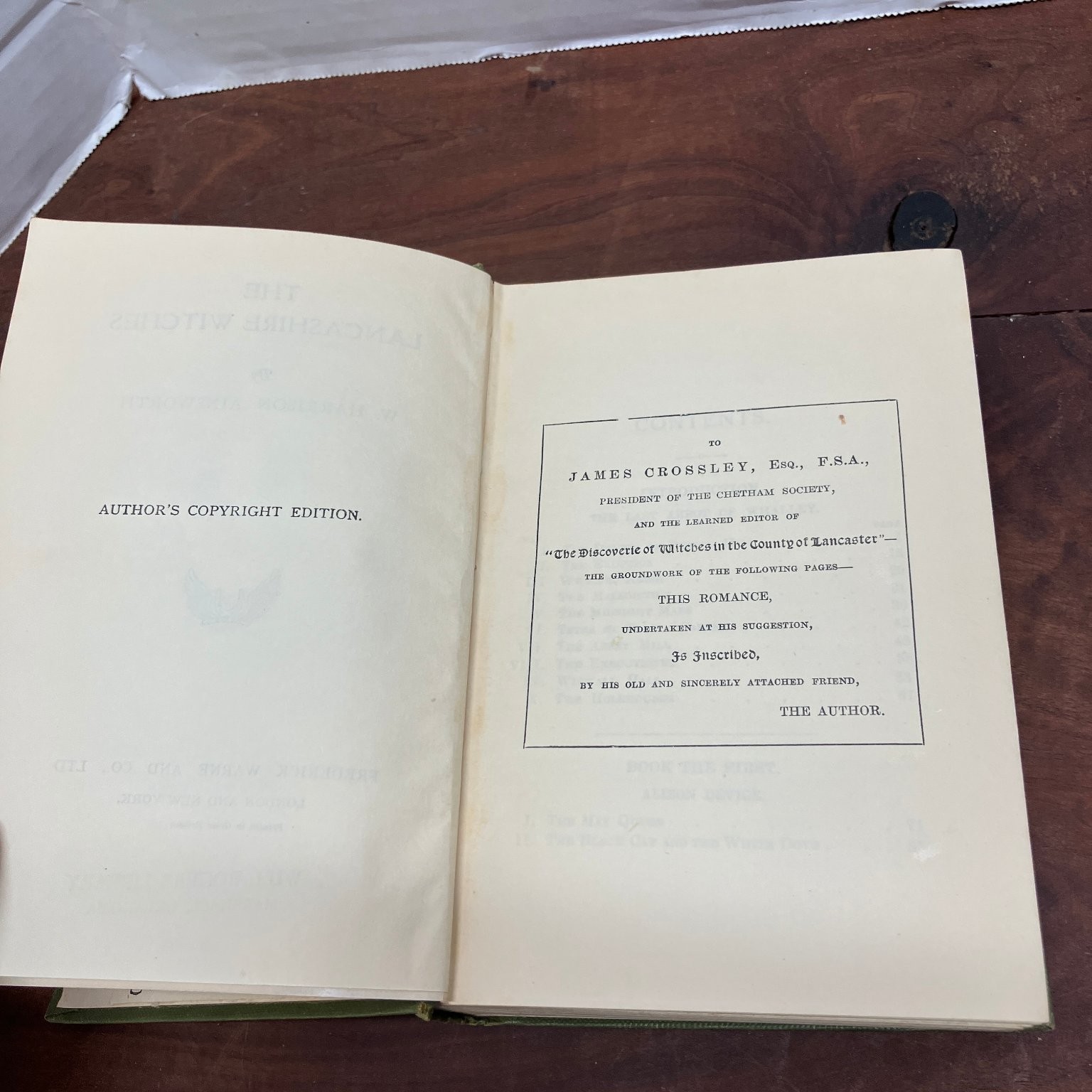 The Lancashire Witches W. Harrison Ainsworth 1883 First Edition Warne