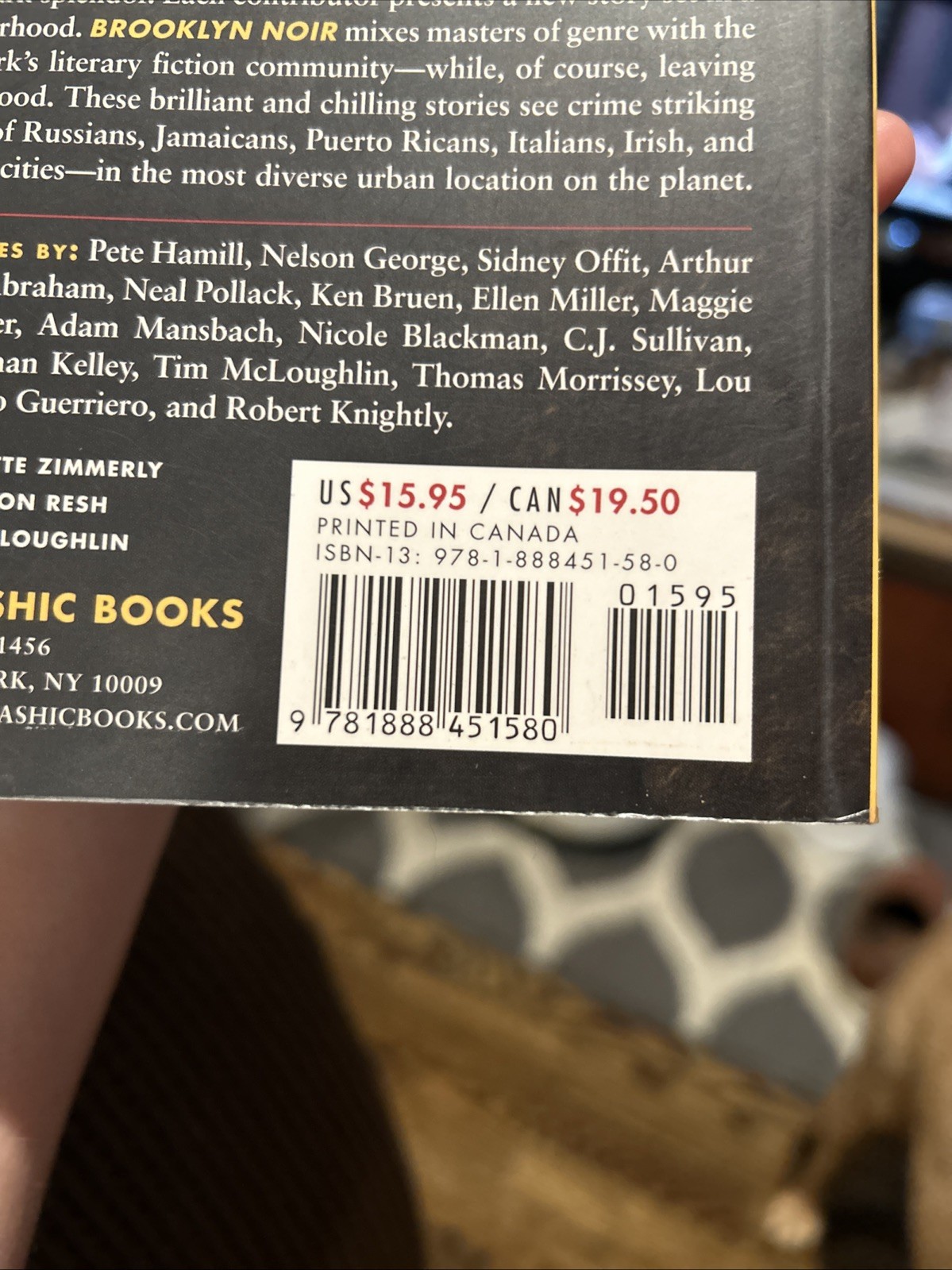 “Brooklyn Noir” edited by Tim McLoughlin (c2004) Trade Paperback. Anthology