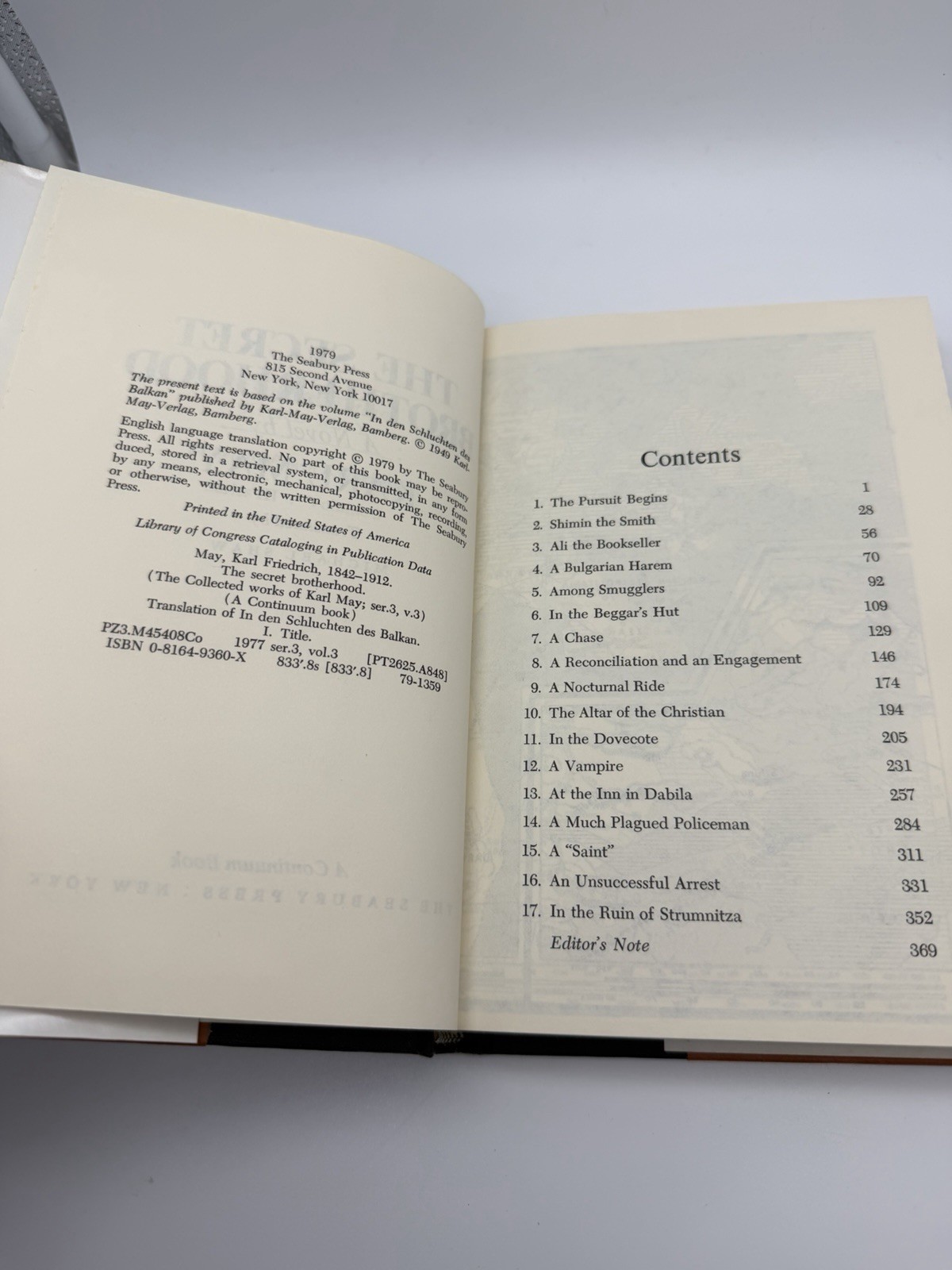 THE Secret Brotherhood COLLECTED WORKS OF KARL MAY SERIES By Erwin J. Haeberle