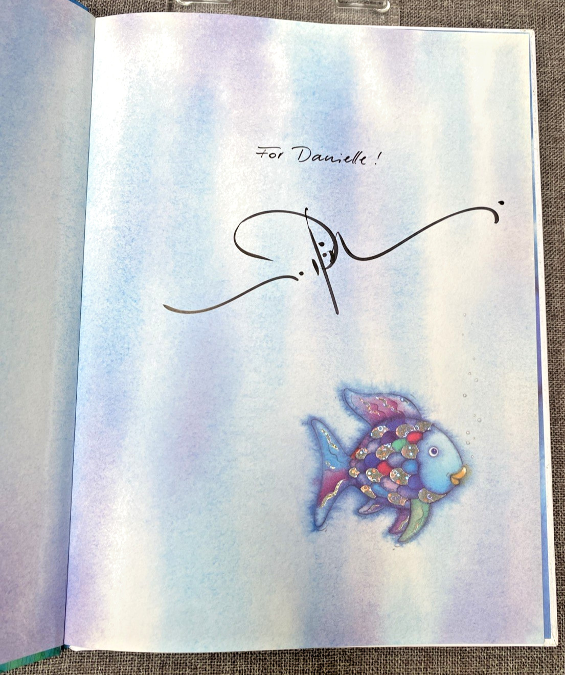 SIGNED The Rainbow Fish by Marcus Pfister Hardcover „For Danielle“ 1992
