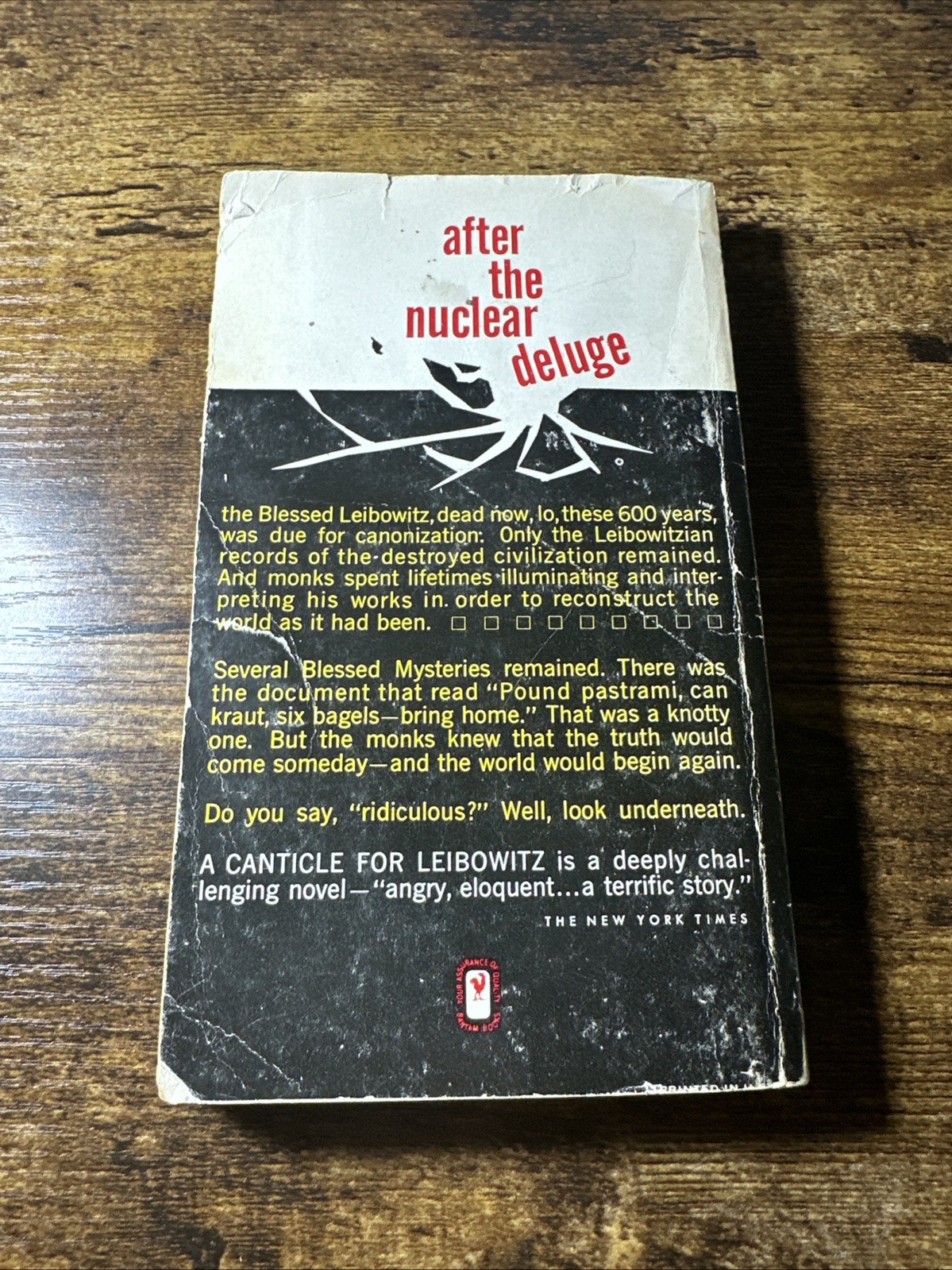 A Canticle for Leibowitz Walter M. Miller Jr. Bantam Paperback 1961 3rd Printing