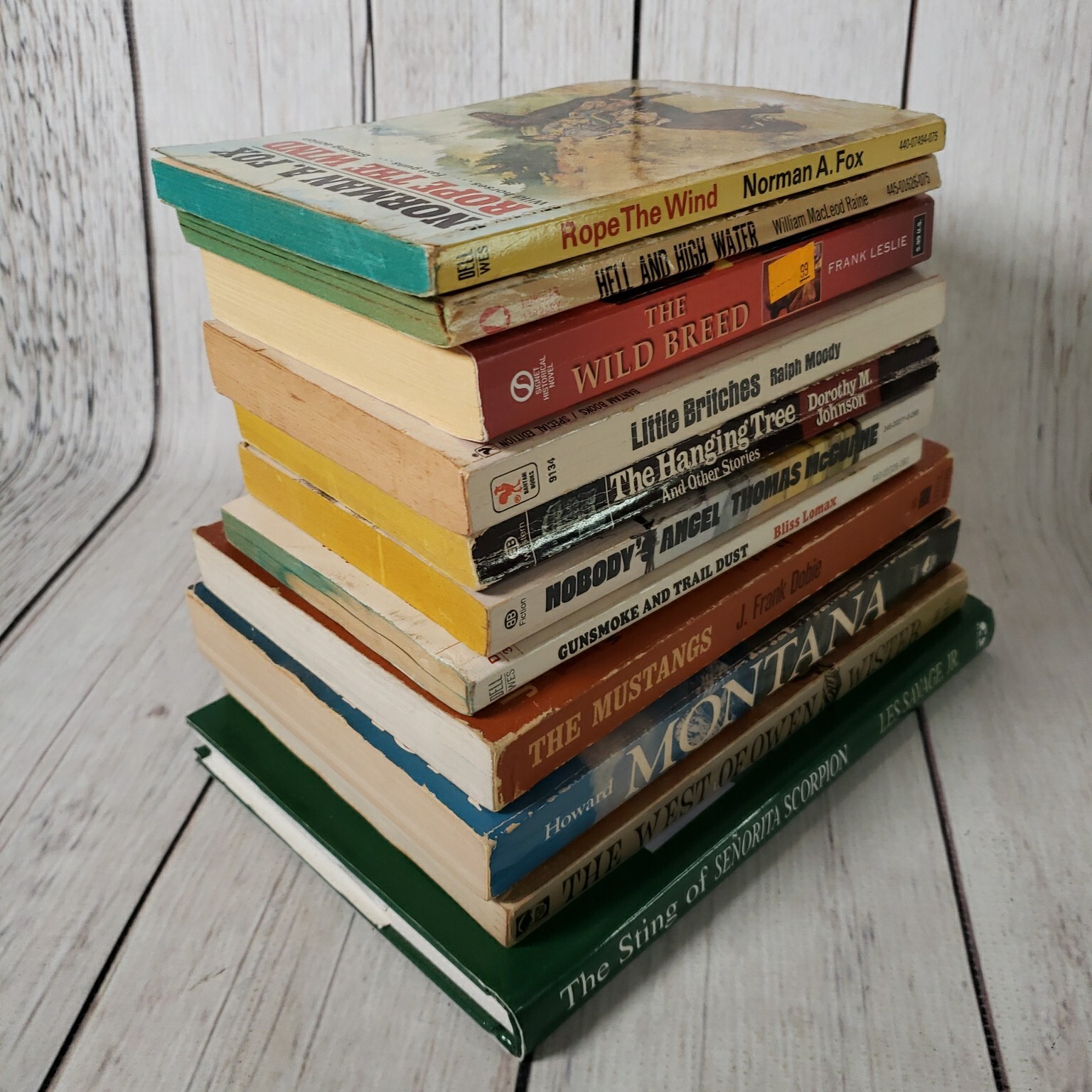 LOT OF 11 Western Adventure Cowboy Horses Paperback Books Various Author VINTAGE
