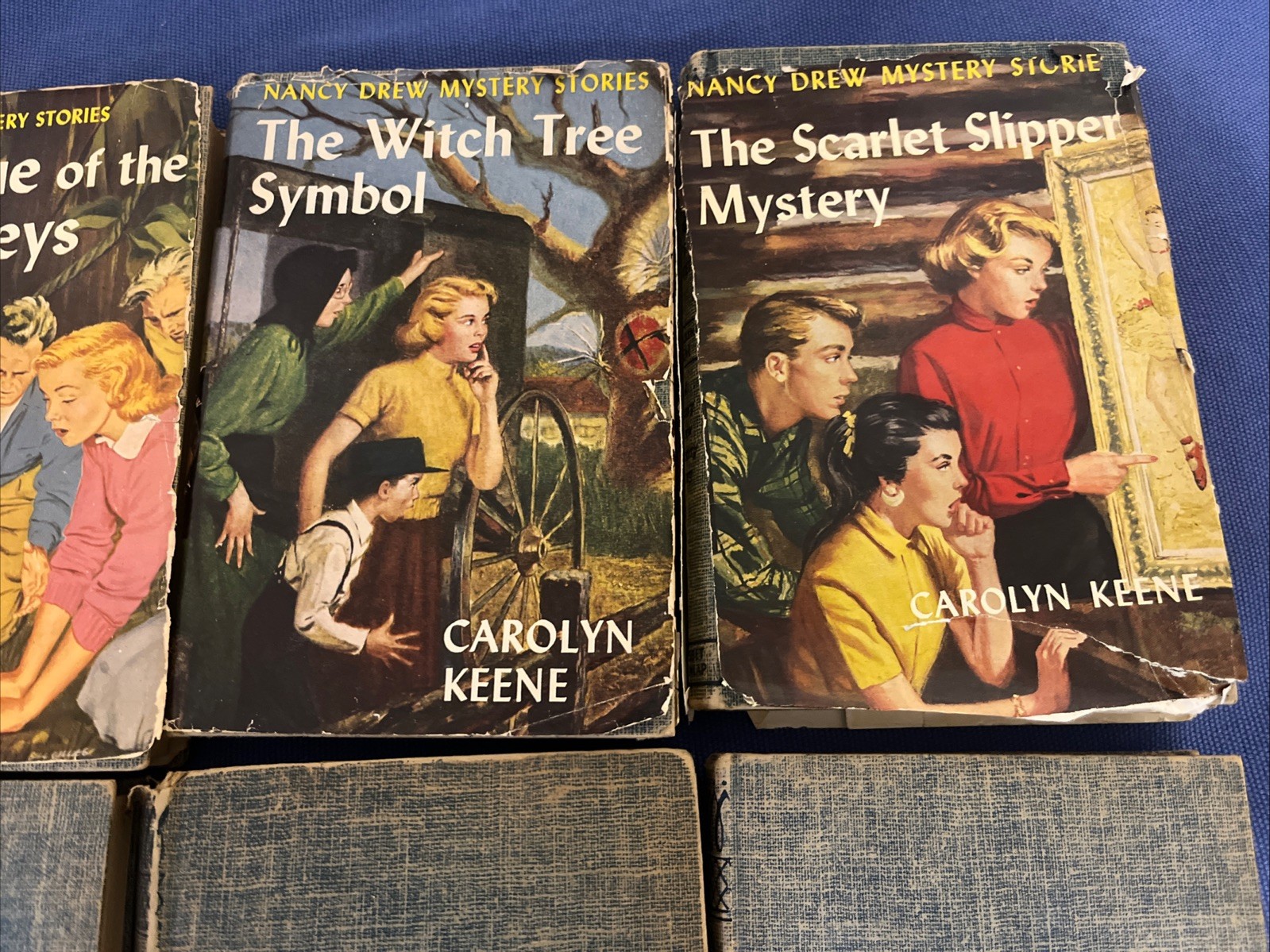 Lot of 6 Nancy Drew by Carolyn Keene Vintage Books. HC From 1940, 50 And 60.