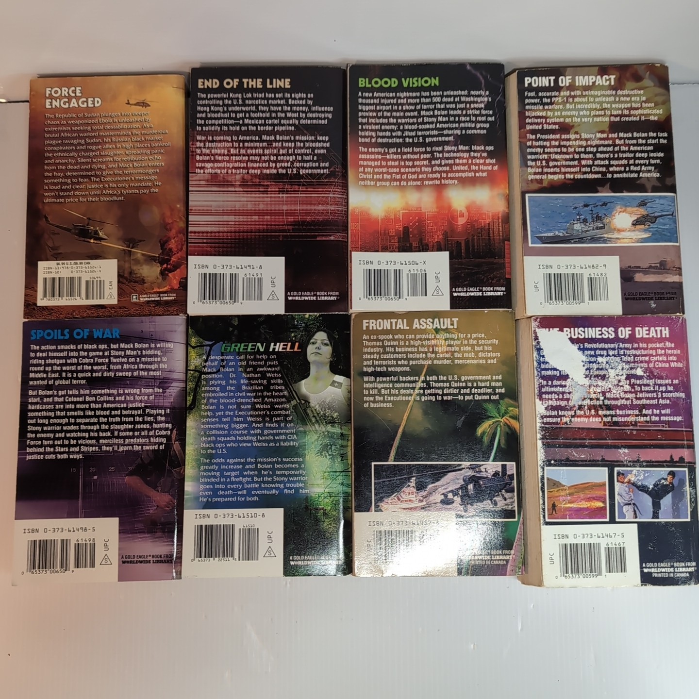 Lot Of 38 Super Mack Bolan Book First Edition Don Pendleton Action Adventure PB