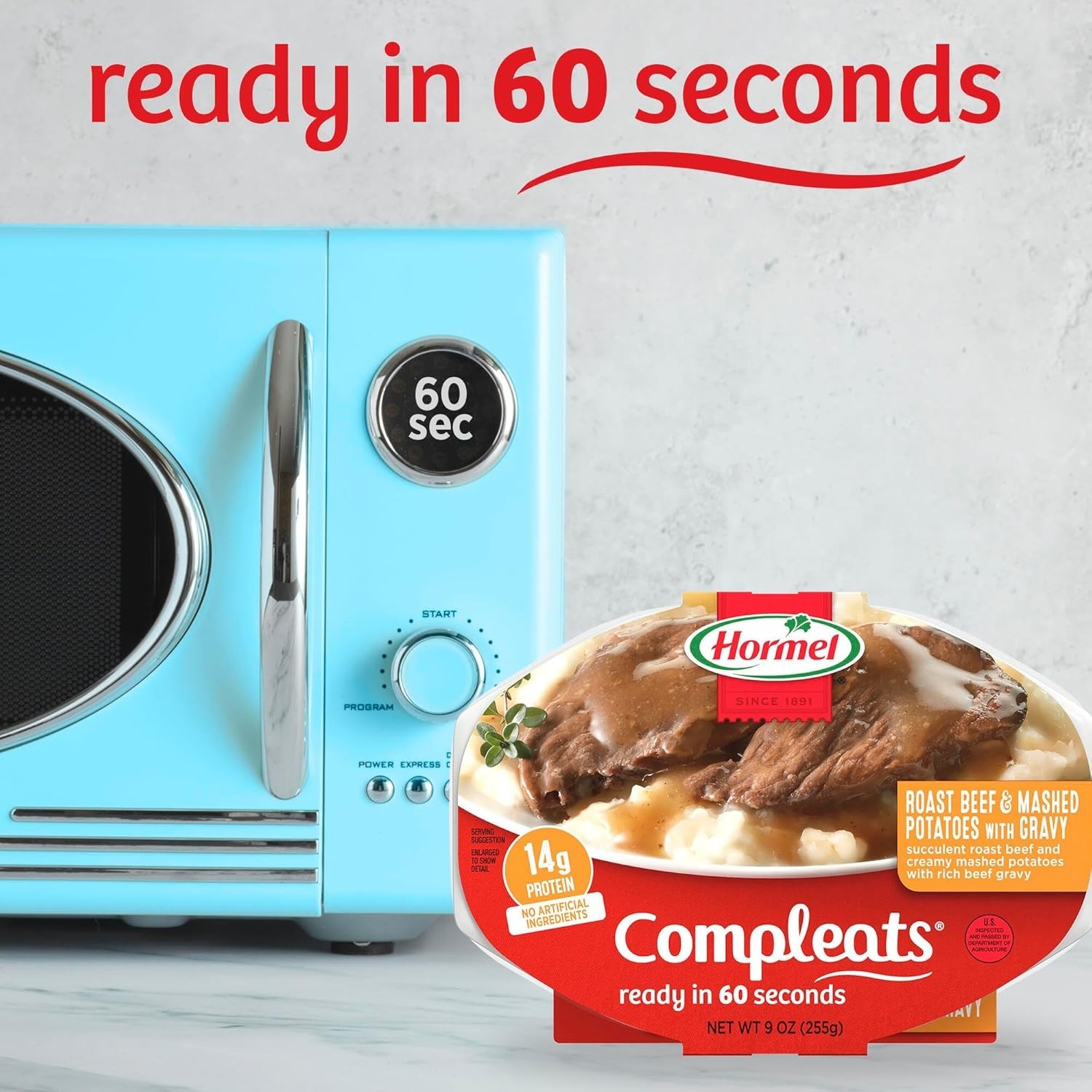 HORMEL 9oz Roast Beef & Mashed Potatoes With Gravy – Easy, Hearty Meal Pack of 6