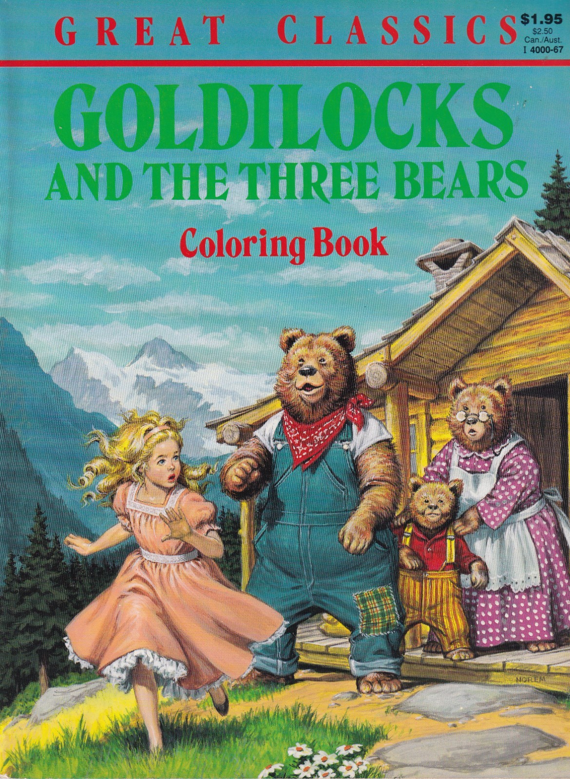 1993 Goldilocks and the Three Bears Coloring Book Creative Child Press