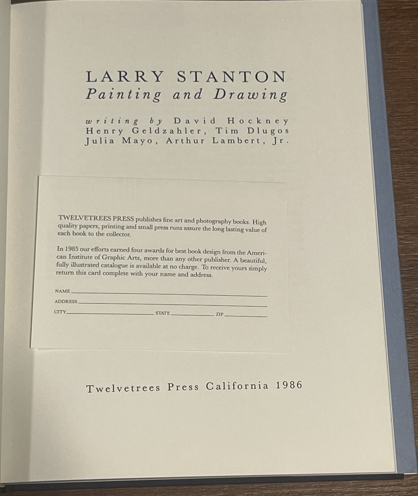 Larry Stanton Painting and Drawing Twelvetrees Press 1986