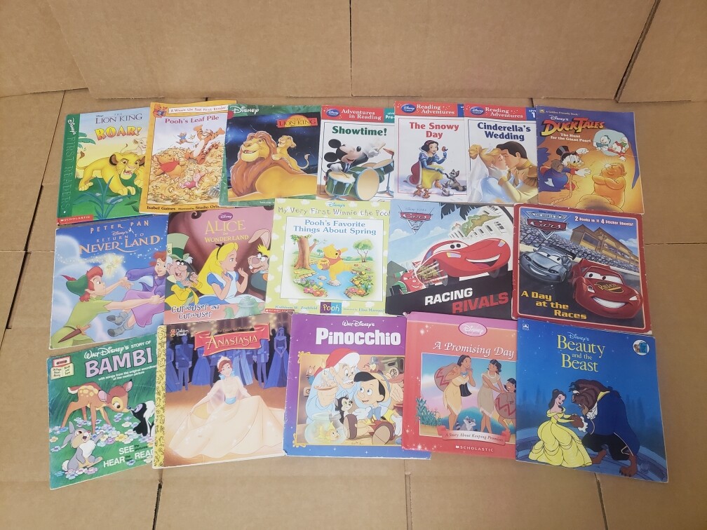 Lot of 15 Walt Disney Popular Cartoon Children Picture Kids Books – MIX UNSORTED