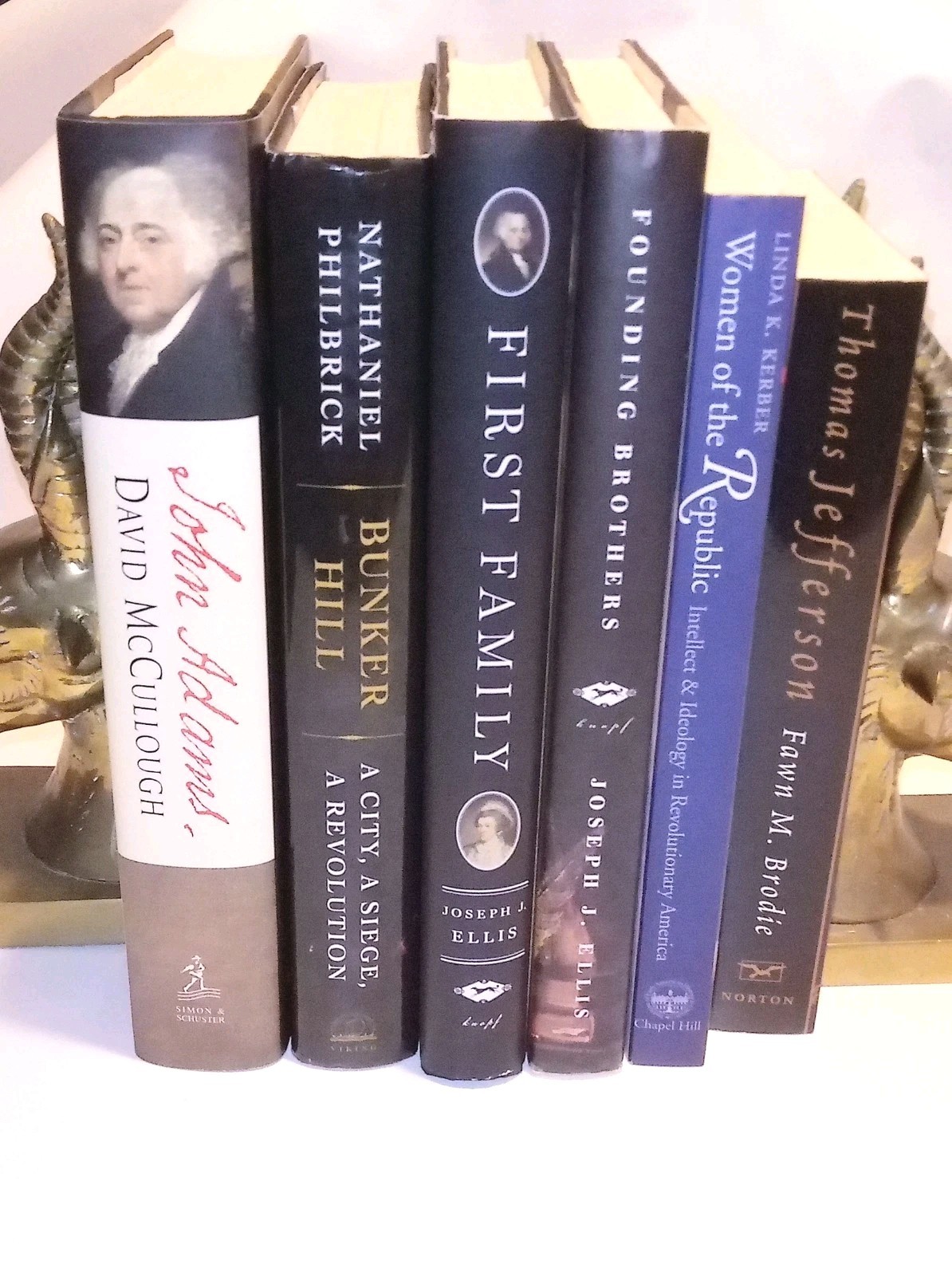 Book Mixed Lot of 6 Founding Fathers America Thomas Jefferson John Adams Bunker