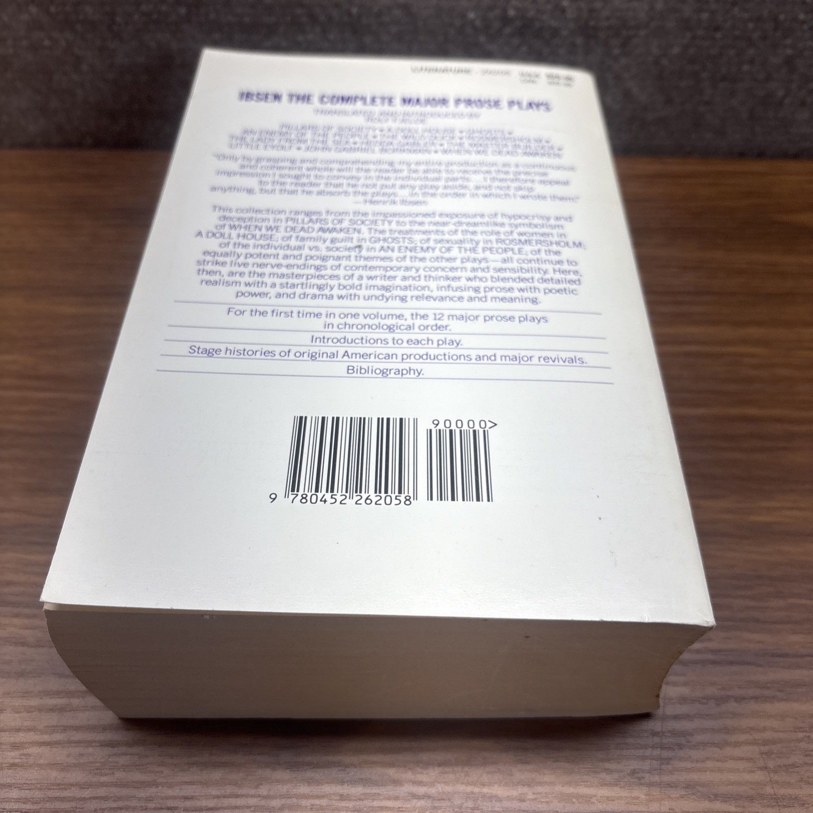 Ibsen: The Complete Major Prose Plays by Henrik Ibsen Paperback Rolf Fjelde