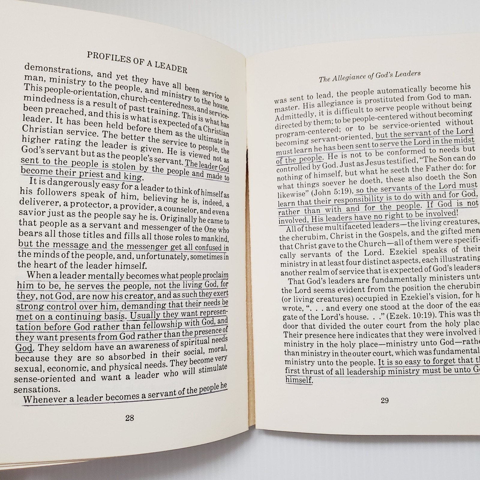 Profiles of a Leader Book Cornwall 1980 Vintage Christian Leadership Self-Help