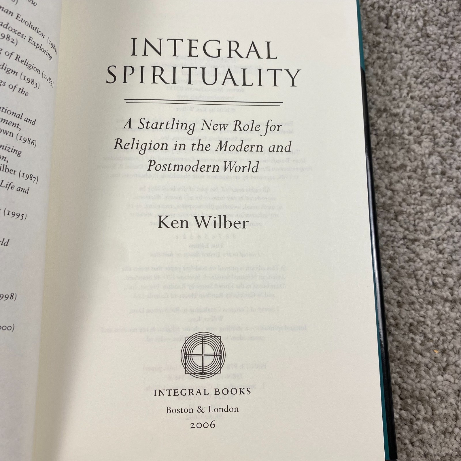 KEN WILBER Lot (9) 8 Books & DVD Set Quantum Questions Essential In Dialogue ++