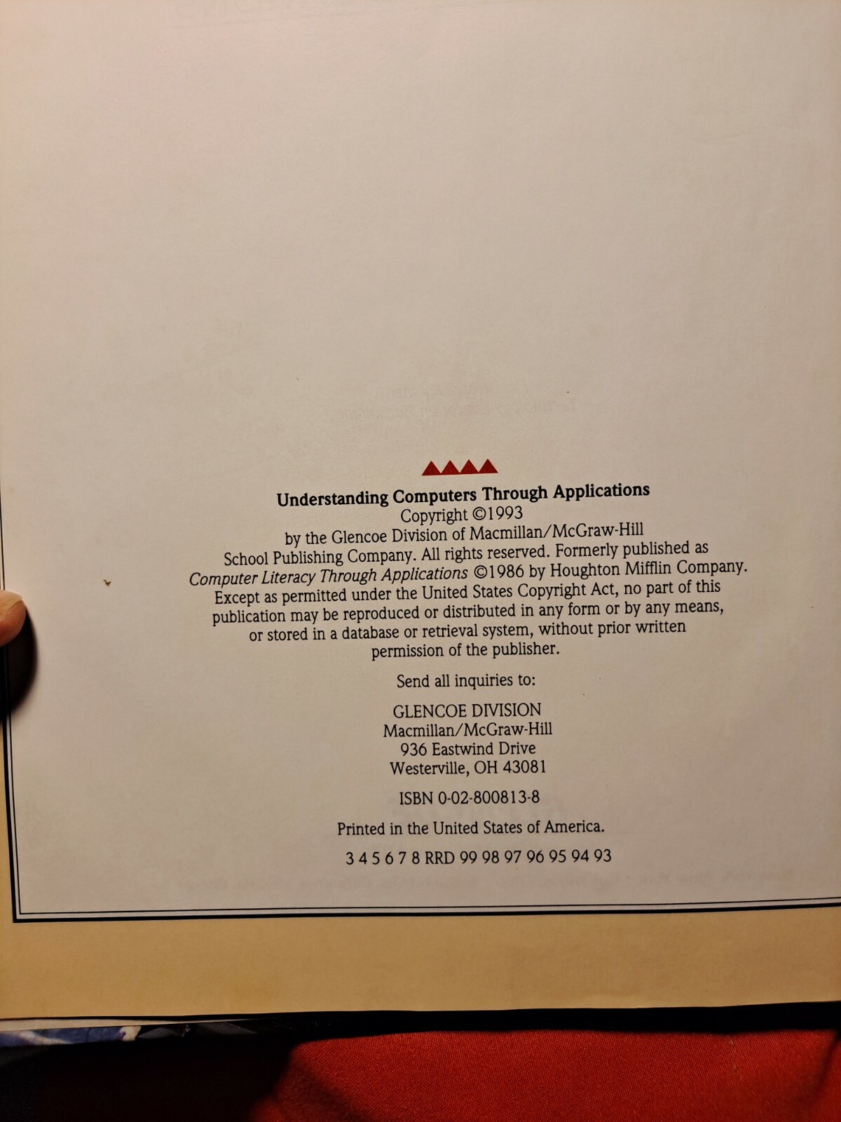 Understanding Computers Through Applications, 1993, Student Resource, 232 pages