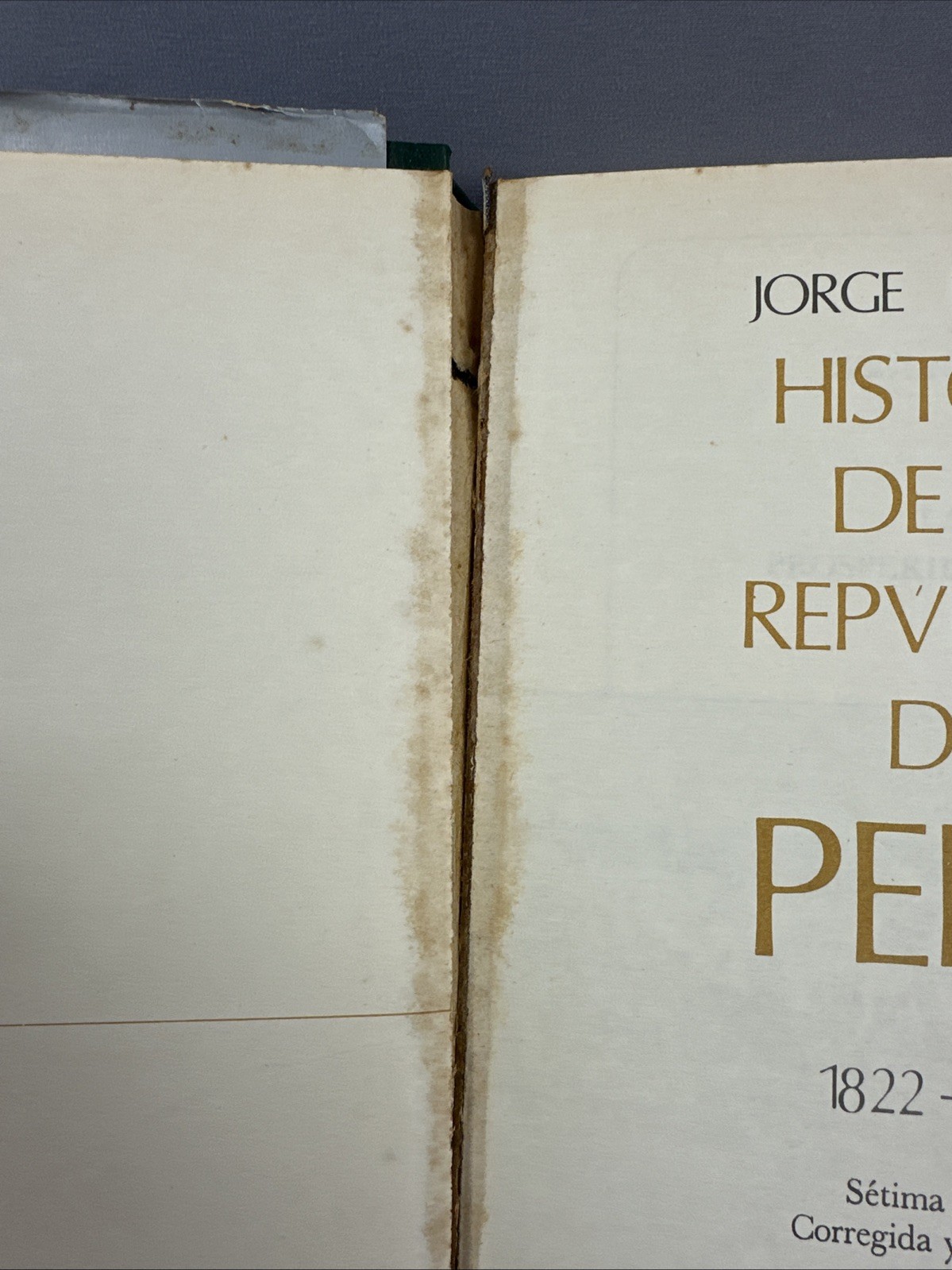 Historia De La Republica Del Peru 1822-1933 Books 9 Volumes 1 -10 Missing Vol 2