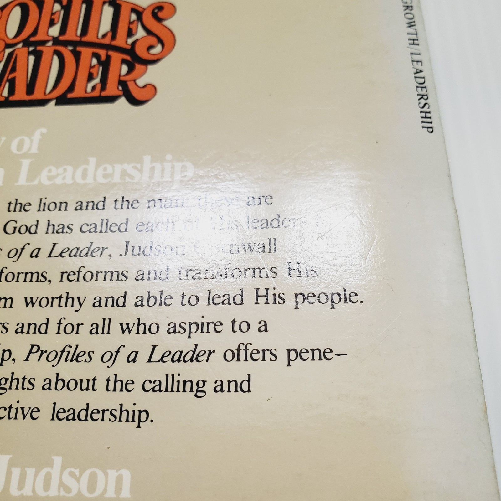 Profiles of a Leader Book Cornwall 1980 Vintage Christian Leadership Self-Help