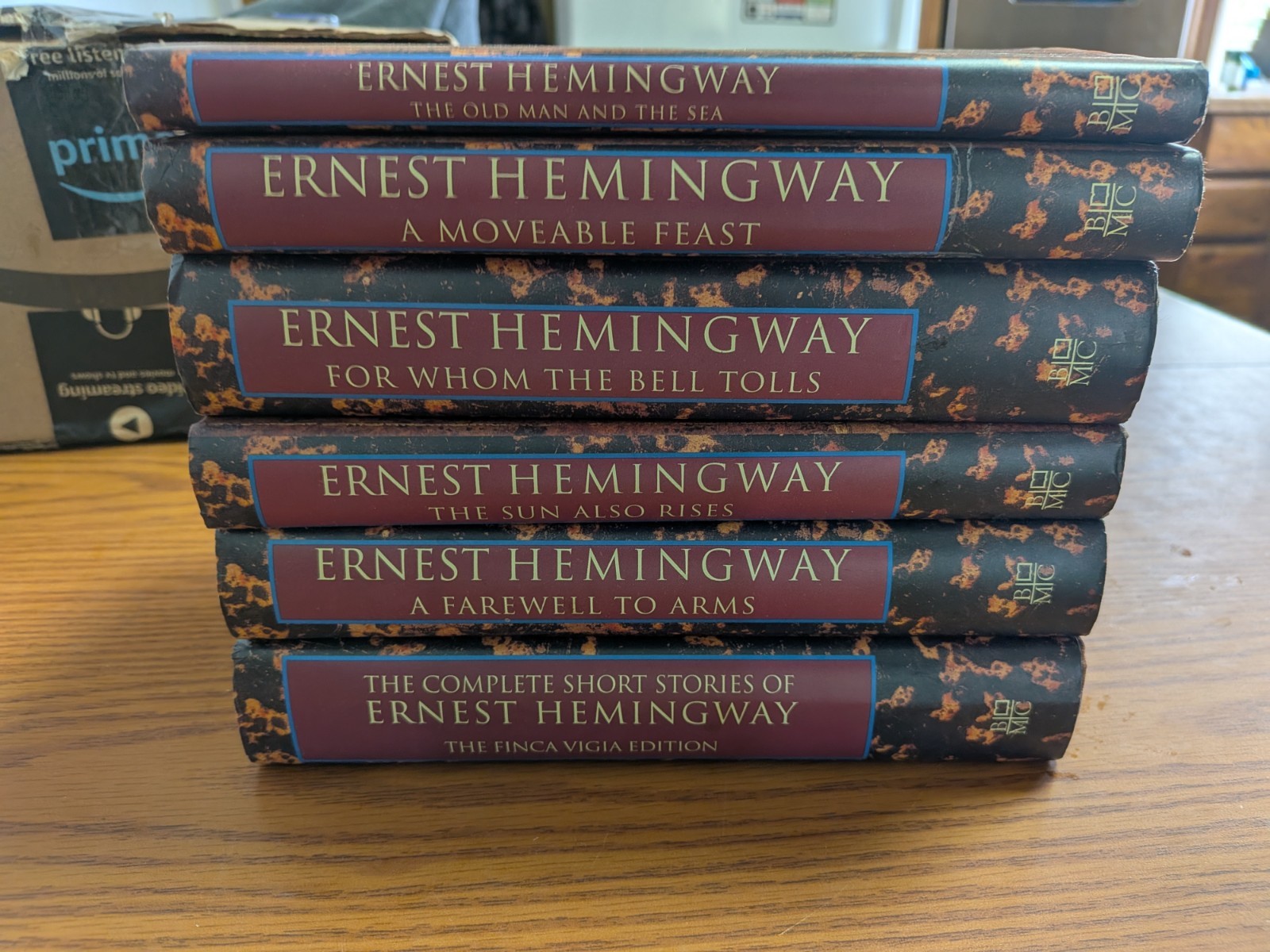 Lot of 6 ERNEST HEMINGWAY Book of the Month Club Set Short Stories